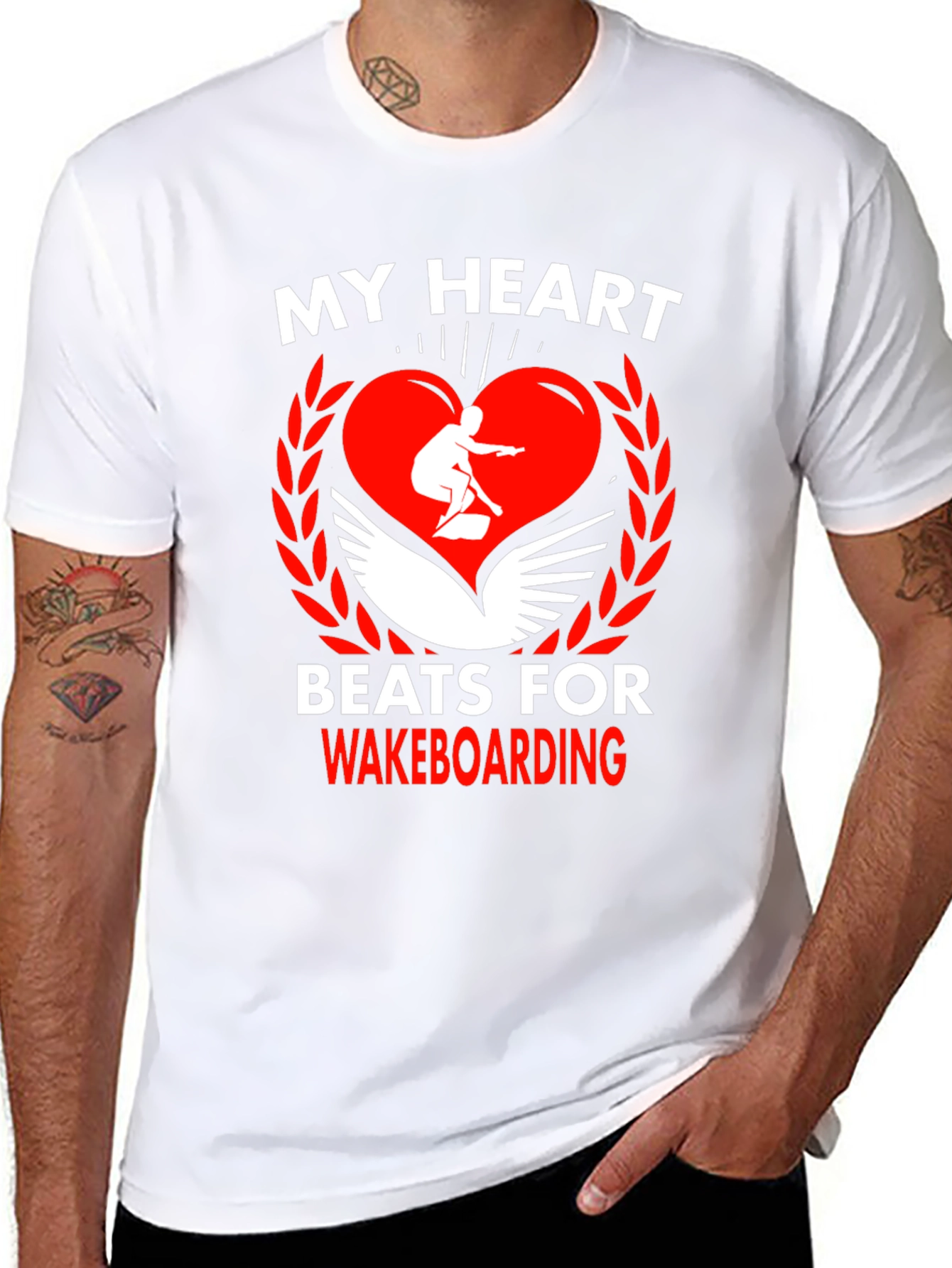 My Heart Beats for Wakeboarding Graphic Tee
