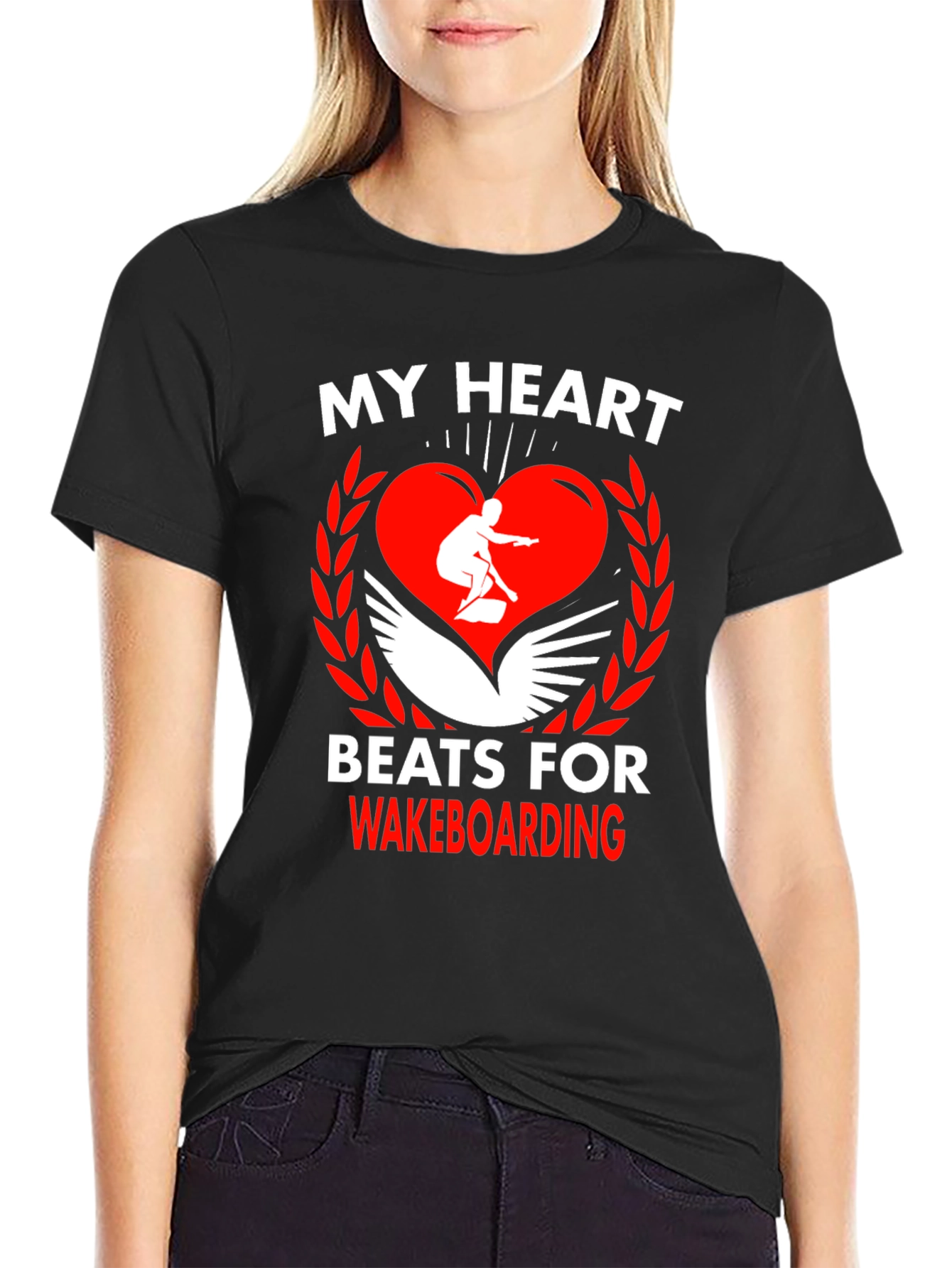 My Heart Beats for Wakeboarding Graphic Tee