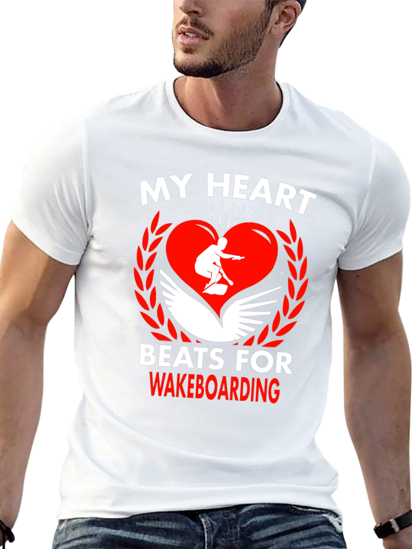 My Heart Beats for Wakeboarding Graphic Tee