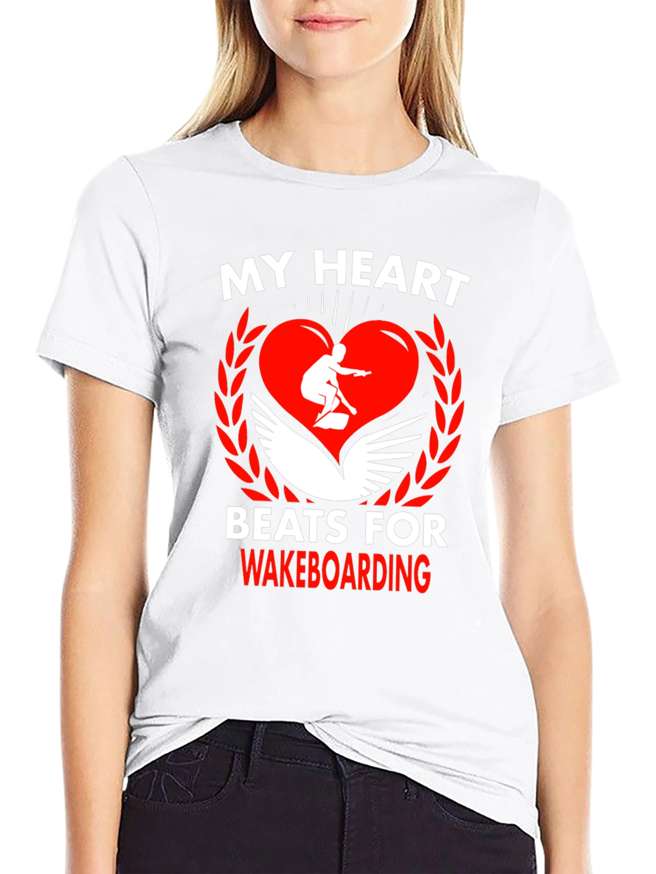 My Heart Beats for Wakeboarding Graphic Tee