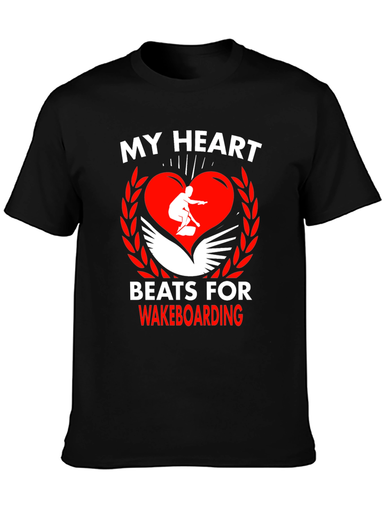 My Heart Beats for Wakeboarding Graphic Tee