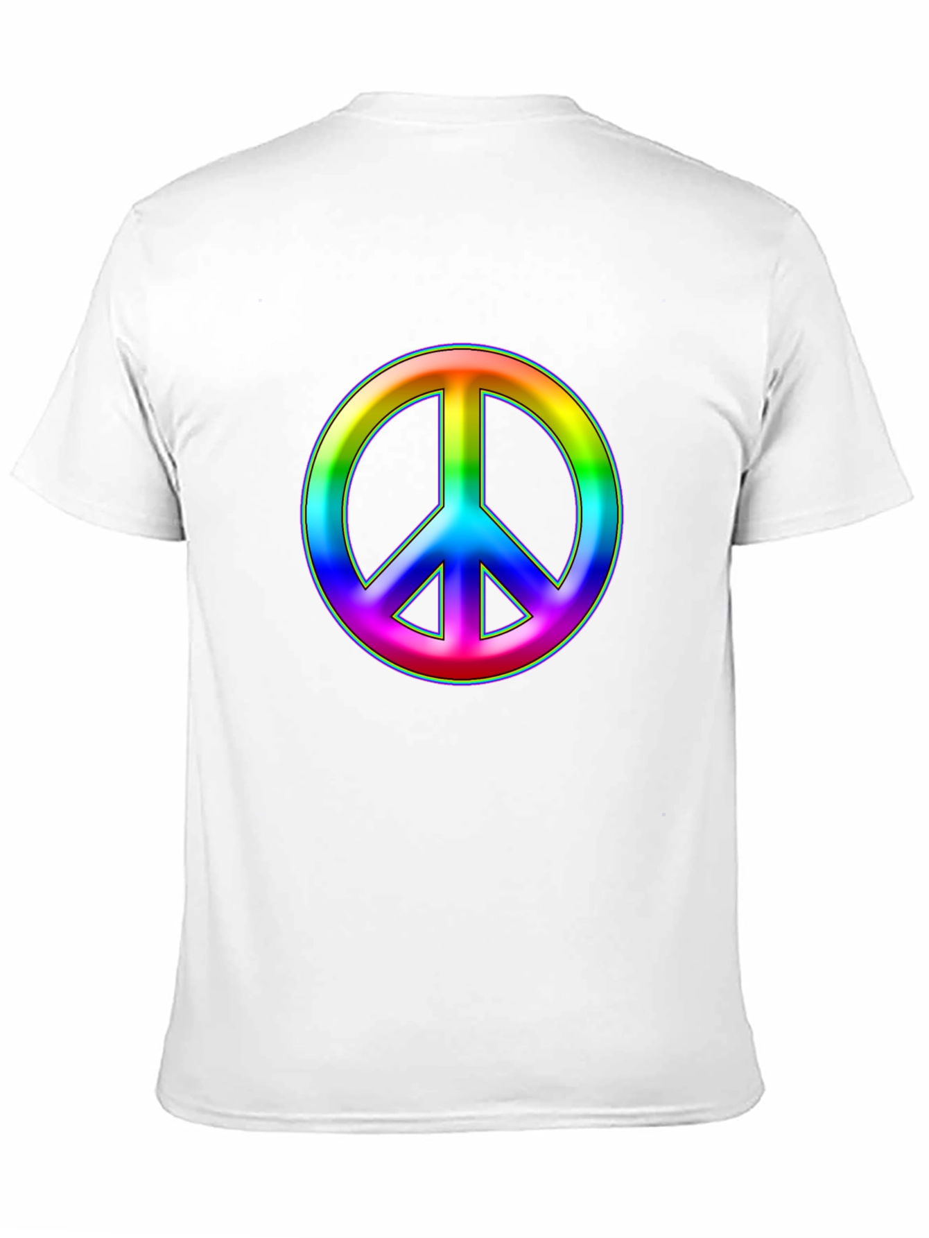 Rainbow Peace Sign Black T-Shirt