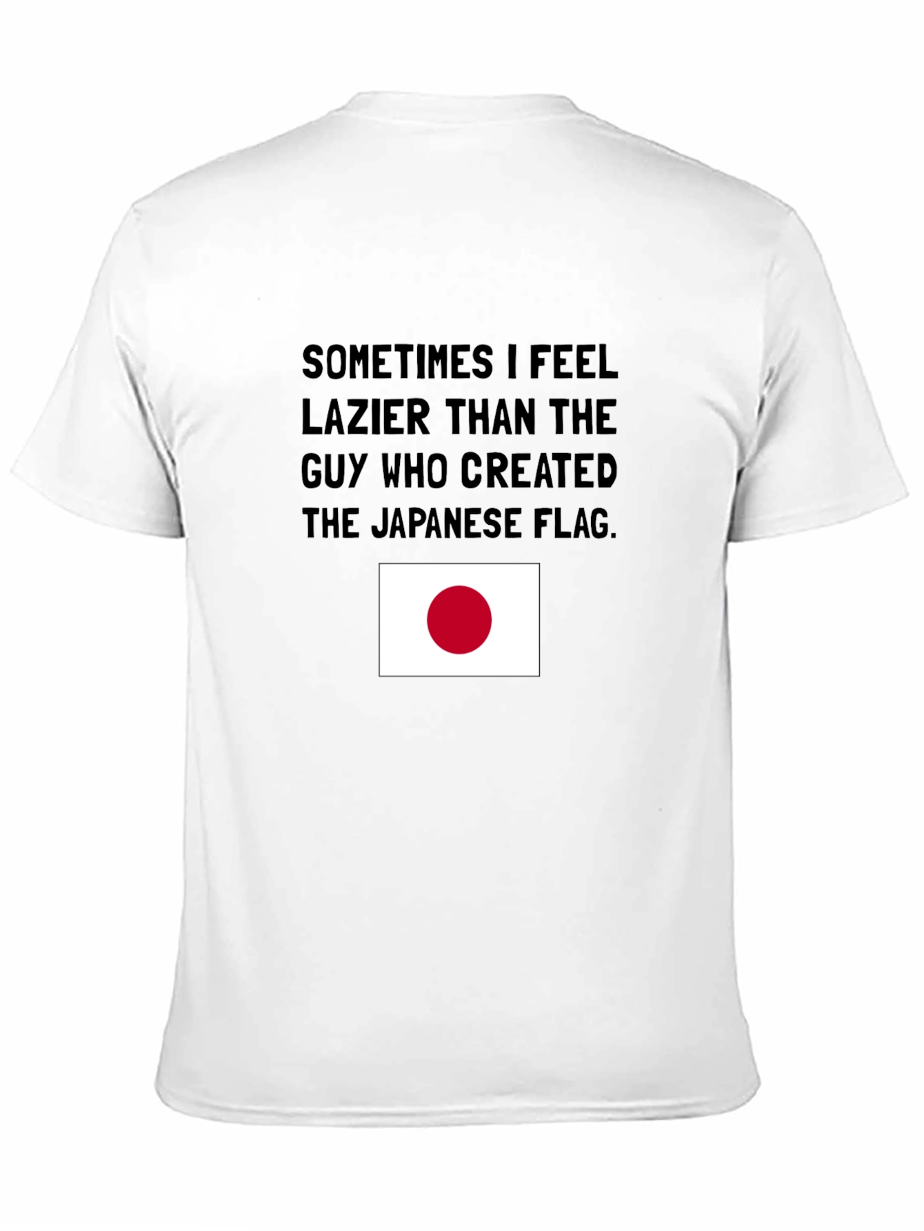 Lazy Japanese Flag T-Shirt: Humorous Graphic Tee