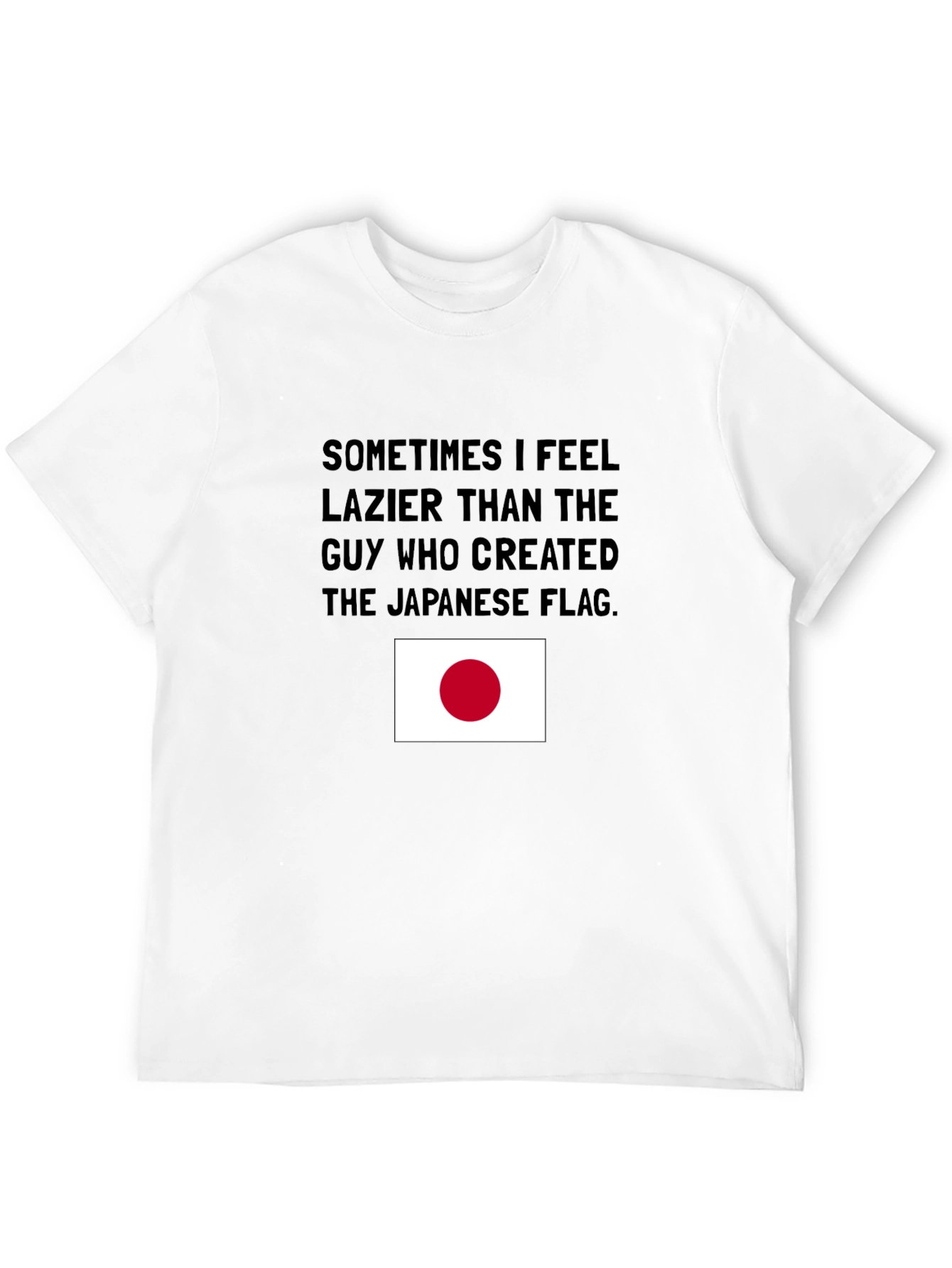 Lazy Japanese Flag T-Shirt: Humorous Graphic Tee