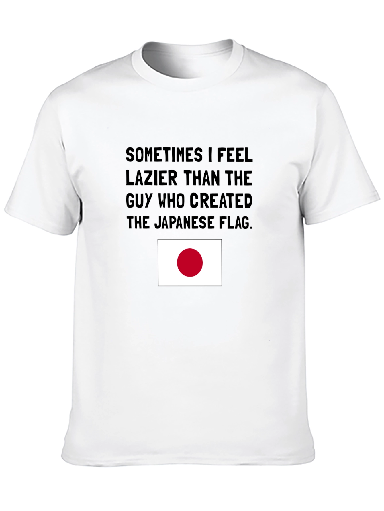 Lazy Japanese Flag T-Shirt: Humorous Graphic Tee