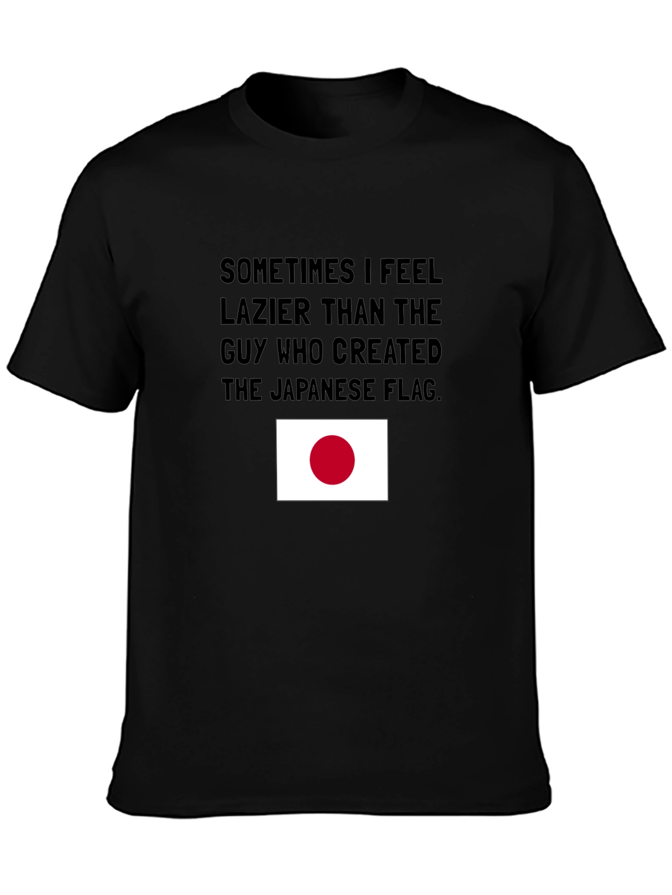 Lazy Japanese Flag T-Shirt: Humorous Graphic Tee