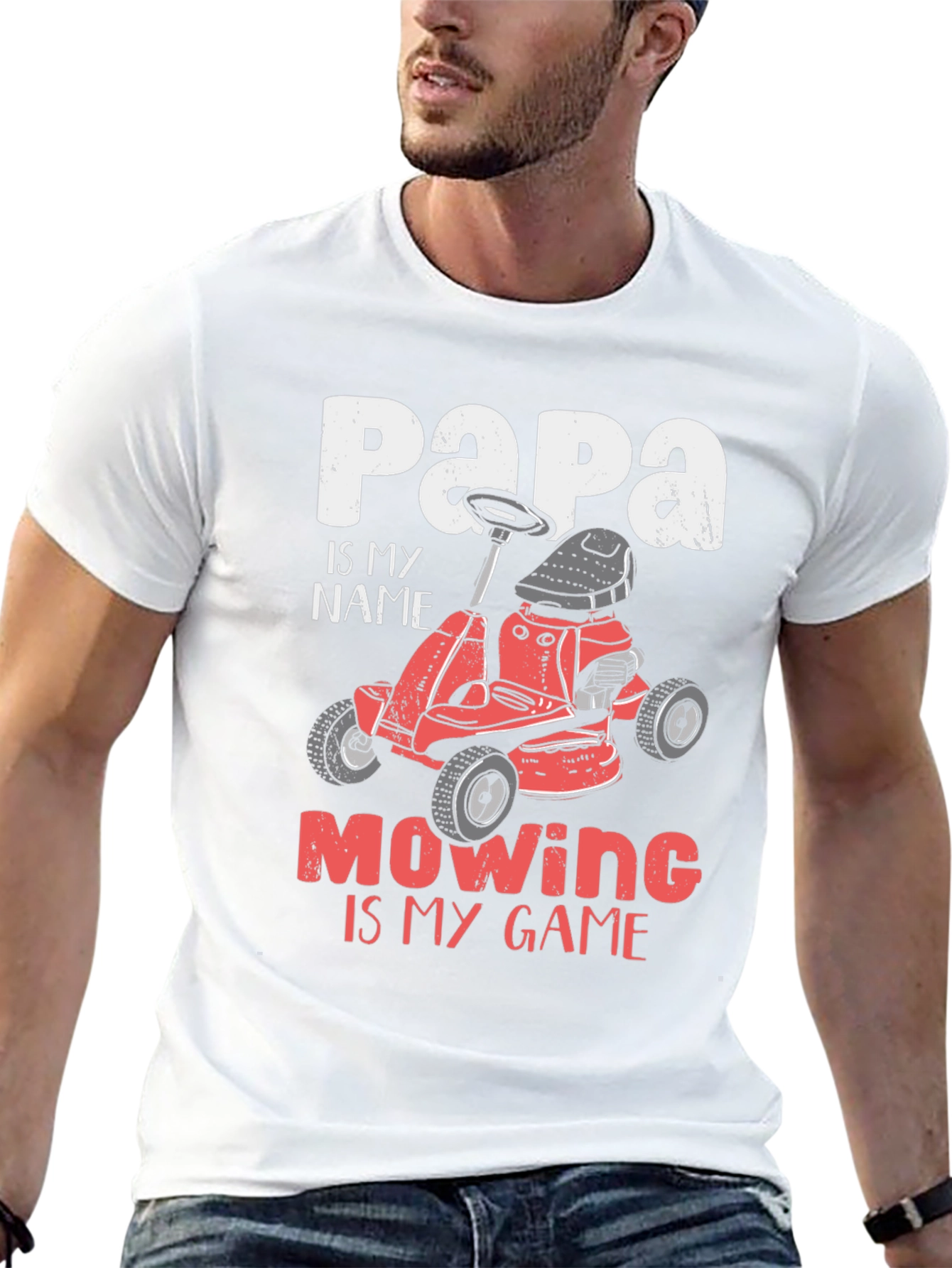 Papa Mowing Is My Game T-Shirt