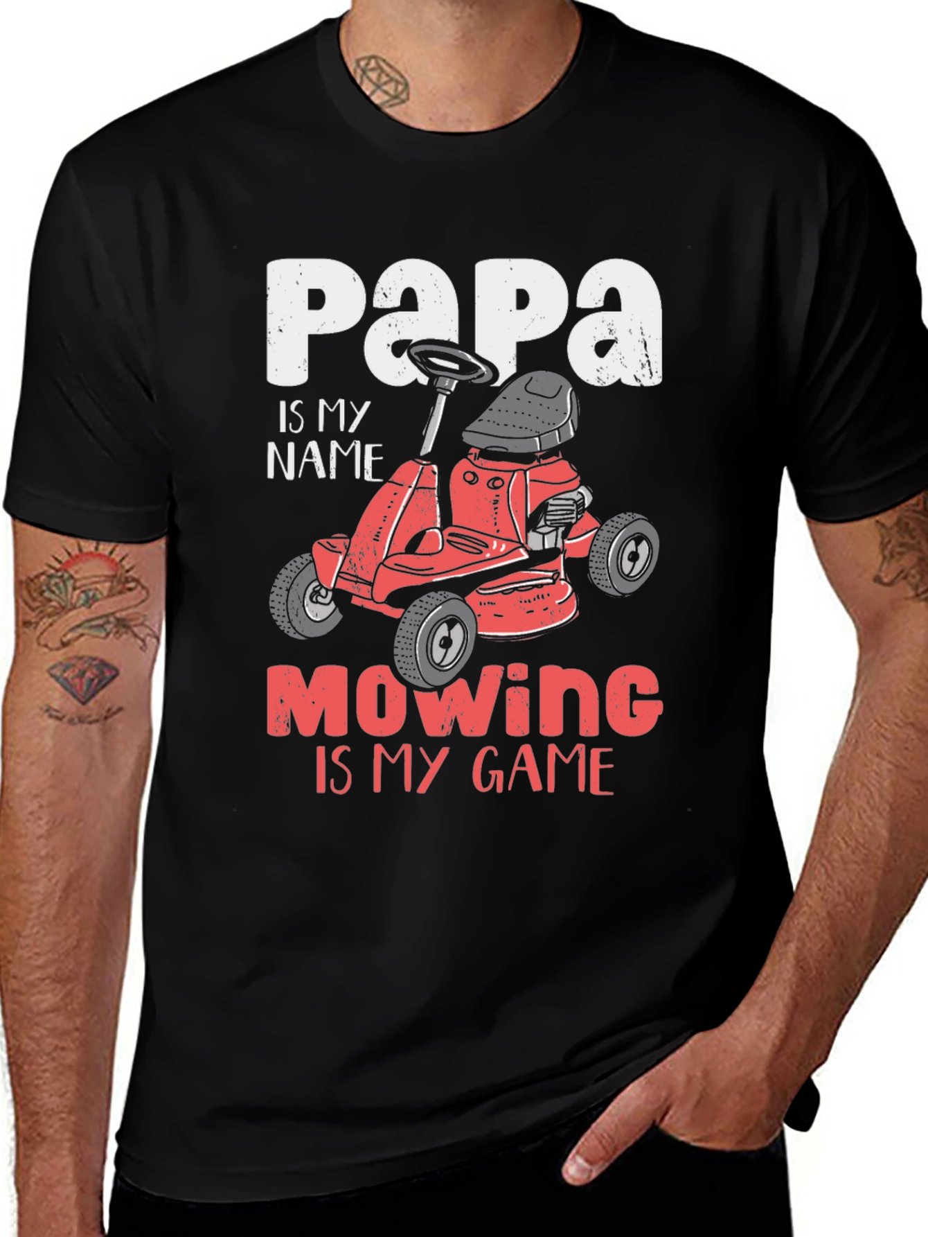 Papa Mowing Is My Game T-Shirt