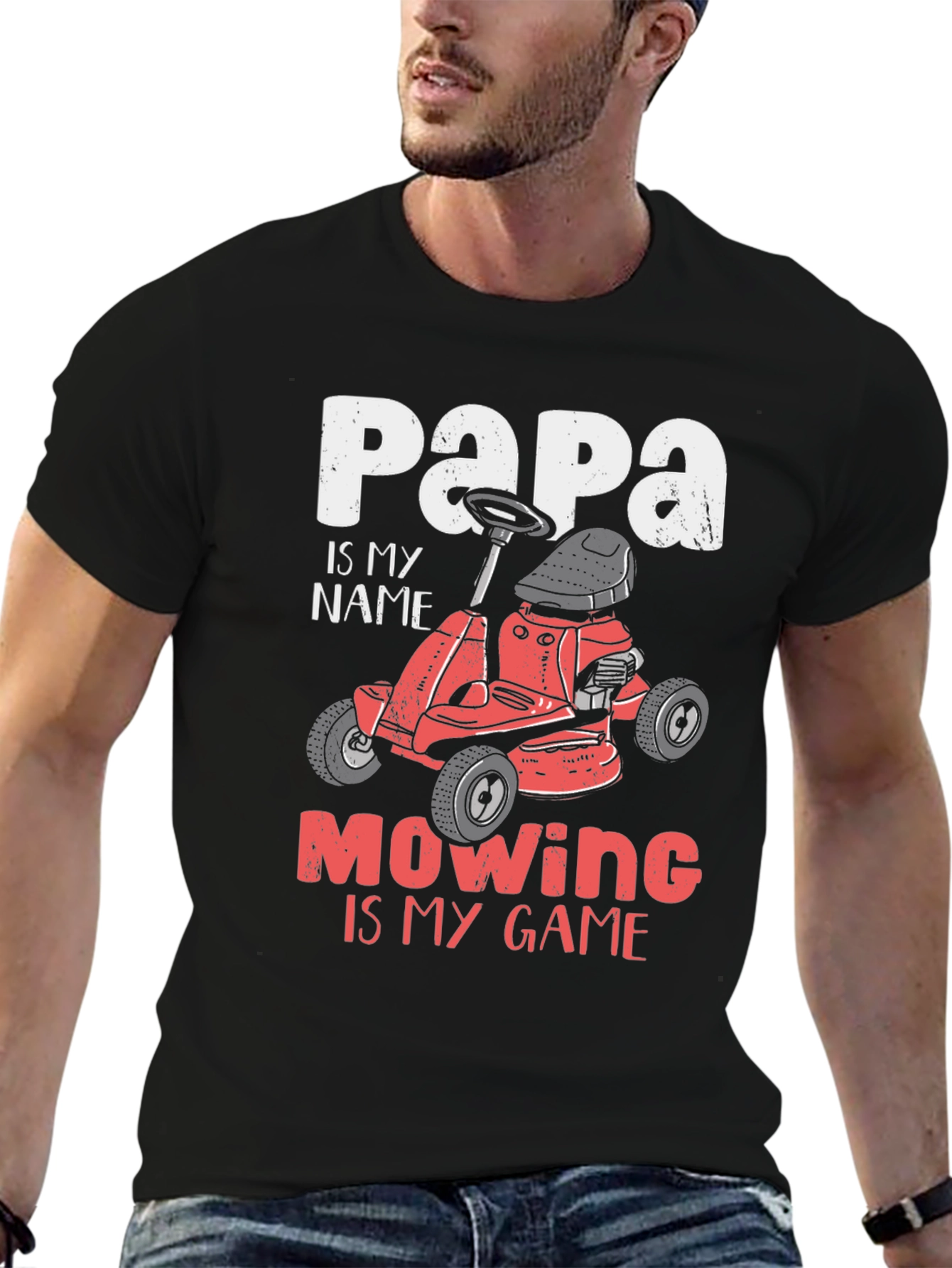 Papa Mowing Is My Game T-Shirt