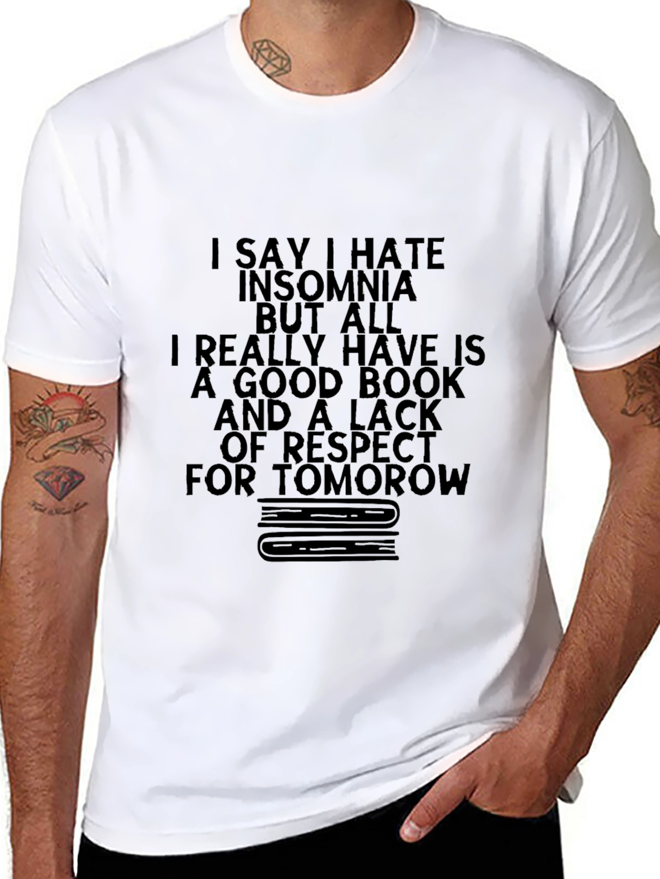 Funny Insomnia Book Lover T-Shirt