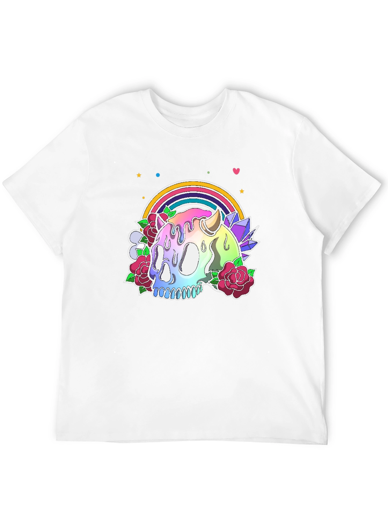 Rainbow Skull Graphic Tee - Unique & Stylish
