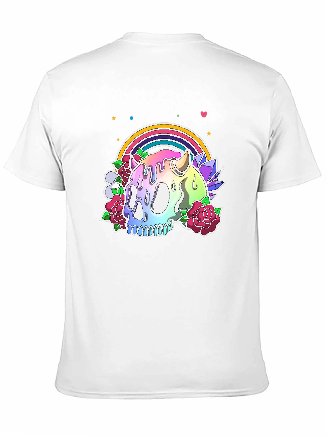Rainbow Skull Graphic Tee - Unique & Stylish