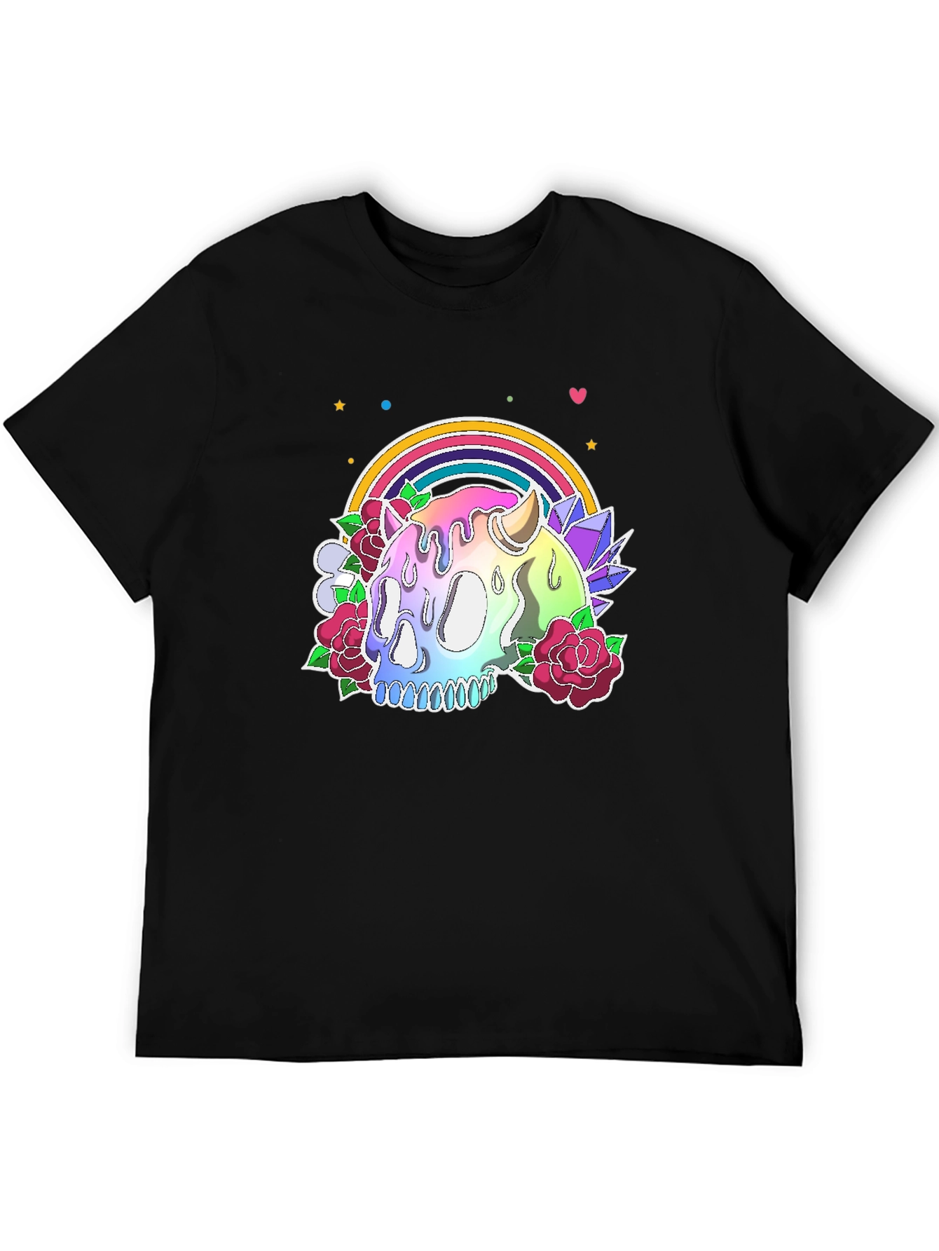 Rainbow Skull Graphic Tee - Unique & Stylish
