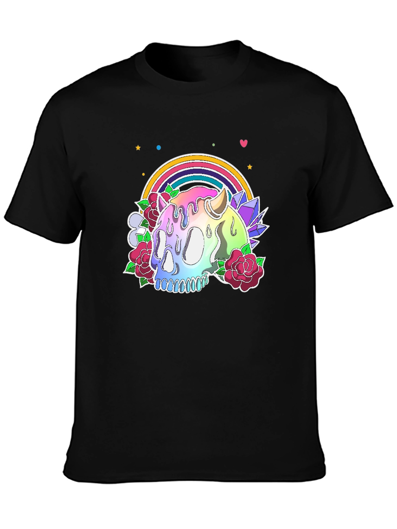 Rainbow Skull Graphic Tee - Unique & Stylish