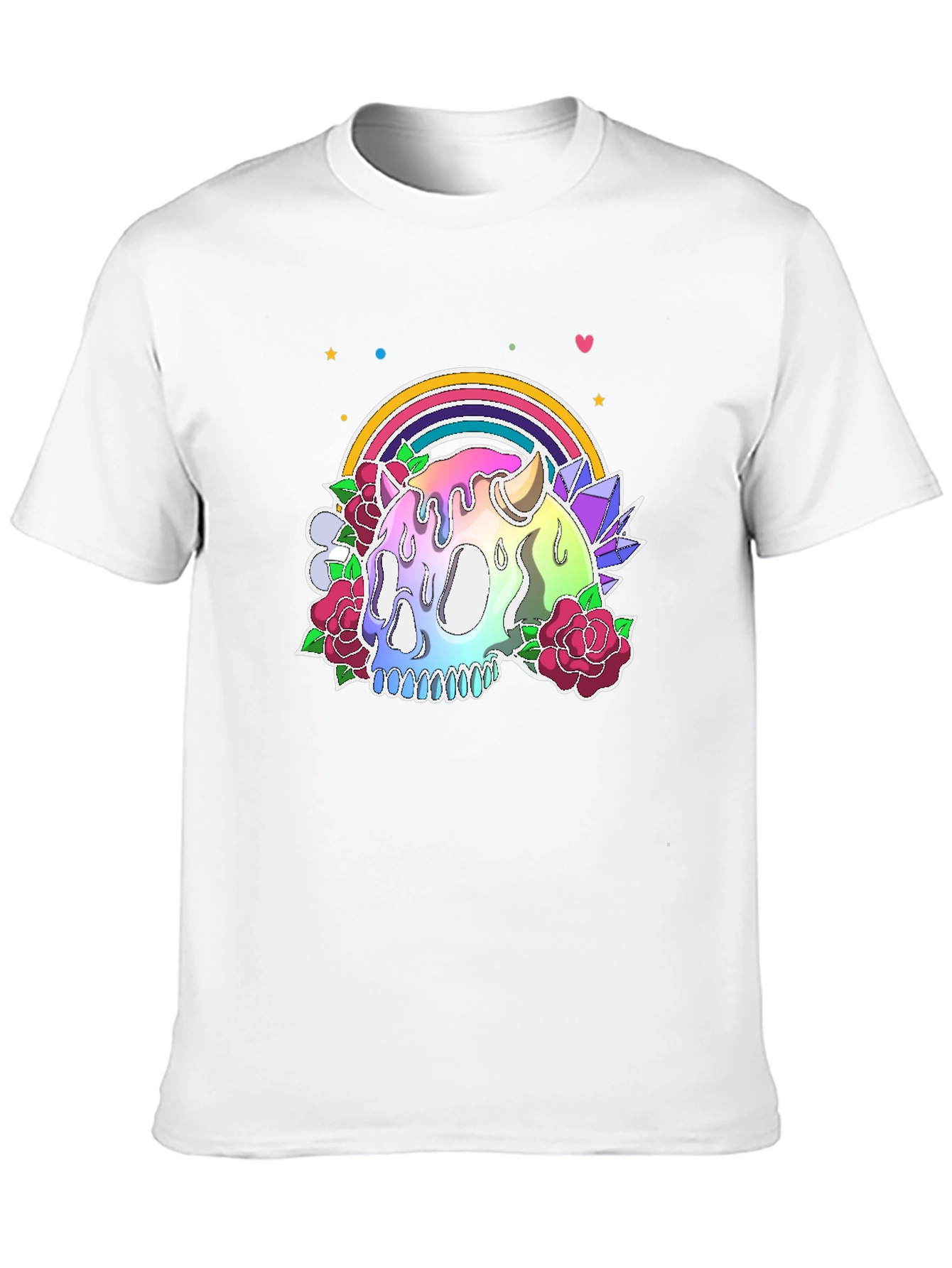 Rainbow Skull Graphic Tee - Unique & Stylish