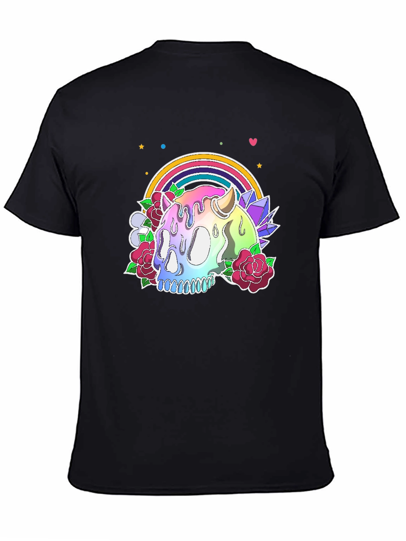 Rainbow Skull Graphic Tee - Unique & Stylish