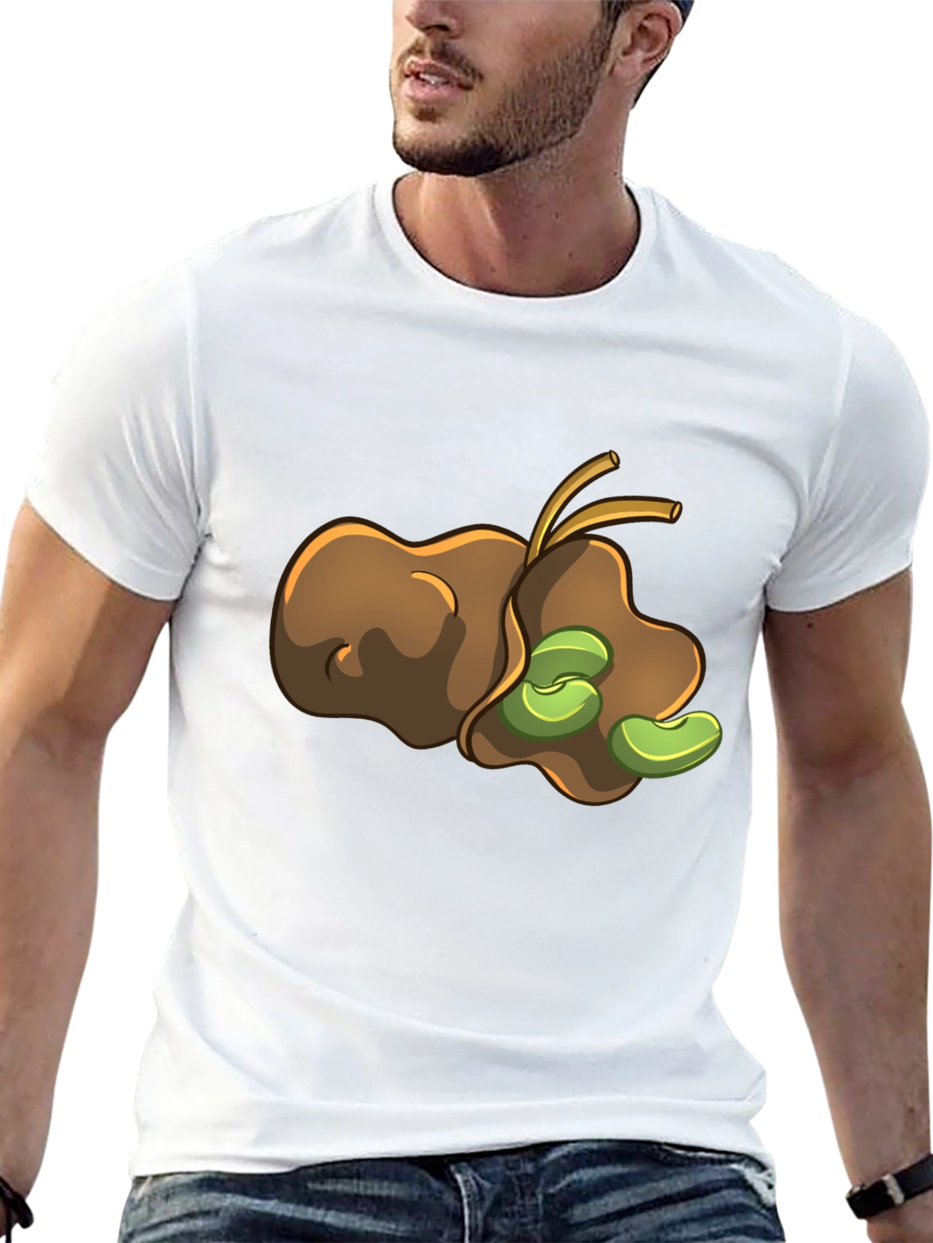 Bean Pod Graphic Tee - Unique Cartoon Design