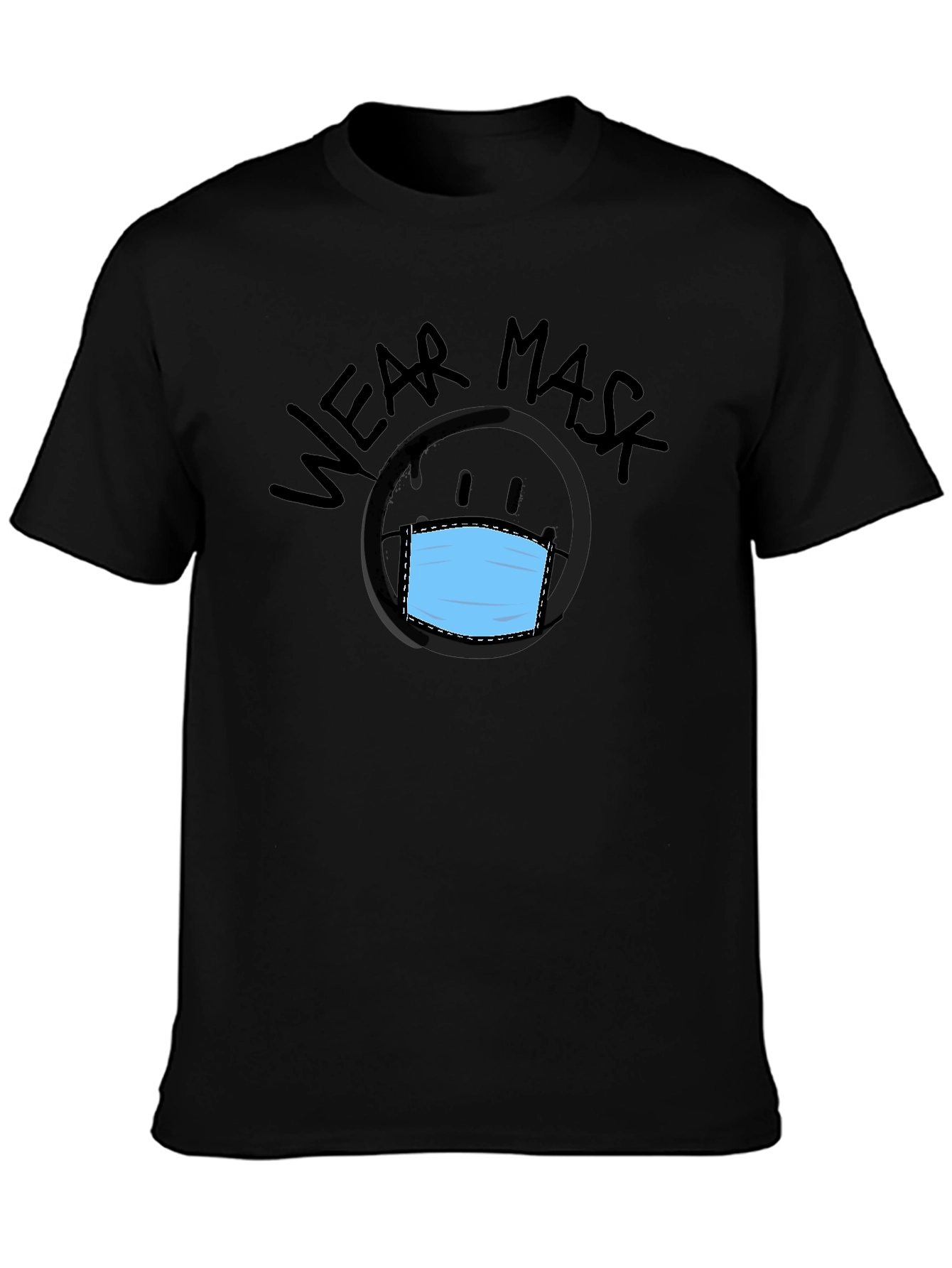 Wear Mask Graphic Tee - Black