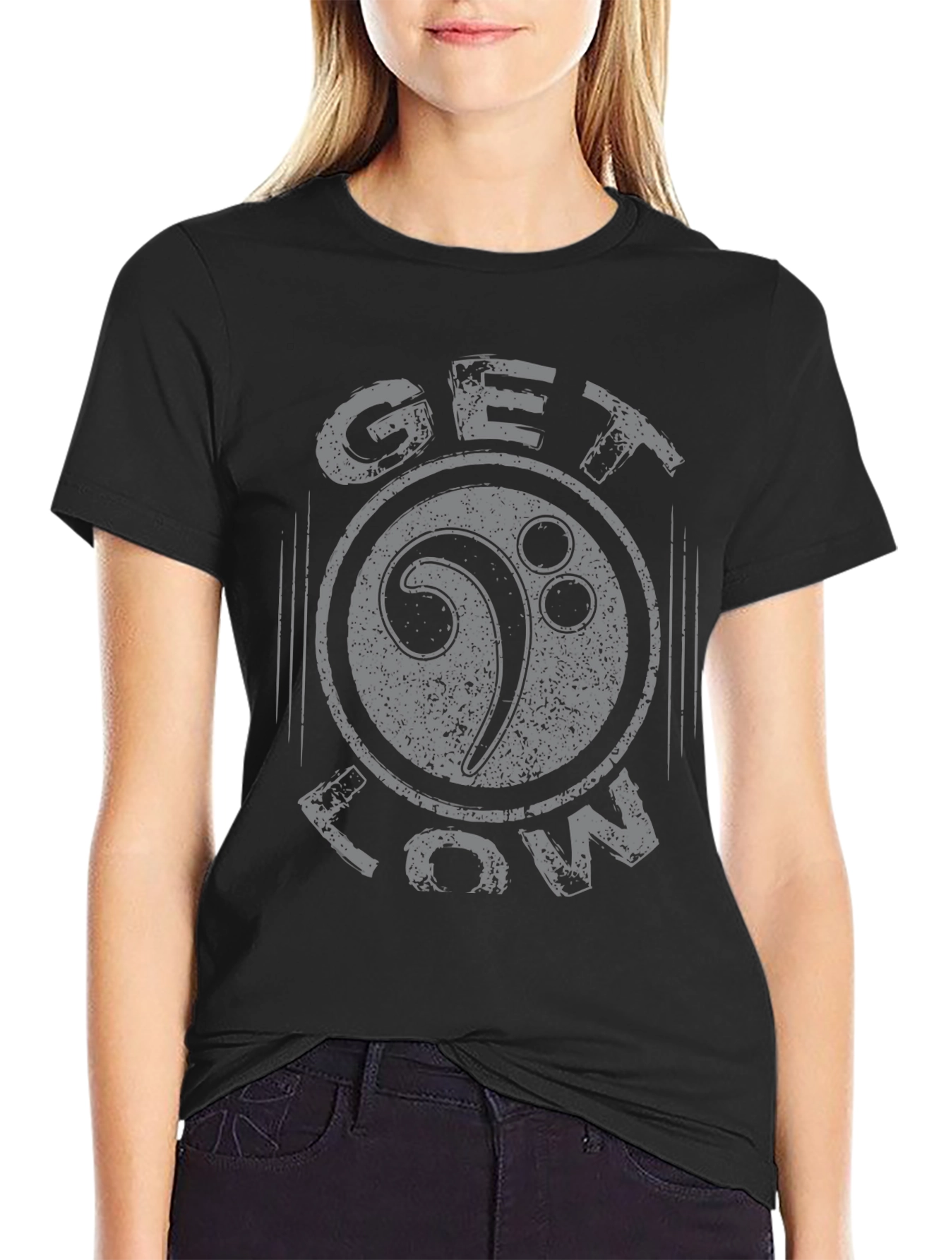 Get Low Bass Clef Graphic Tee - Black