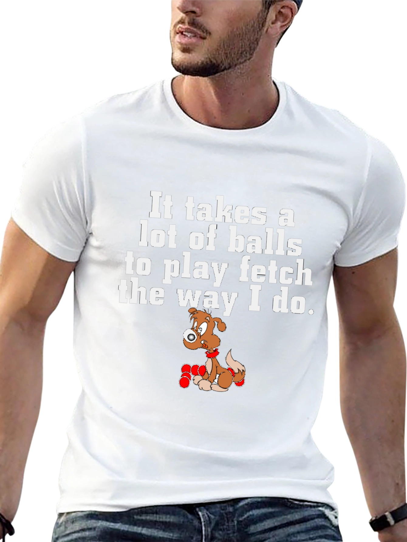 Funny Dog Fetch Balls T-Shirt