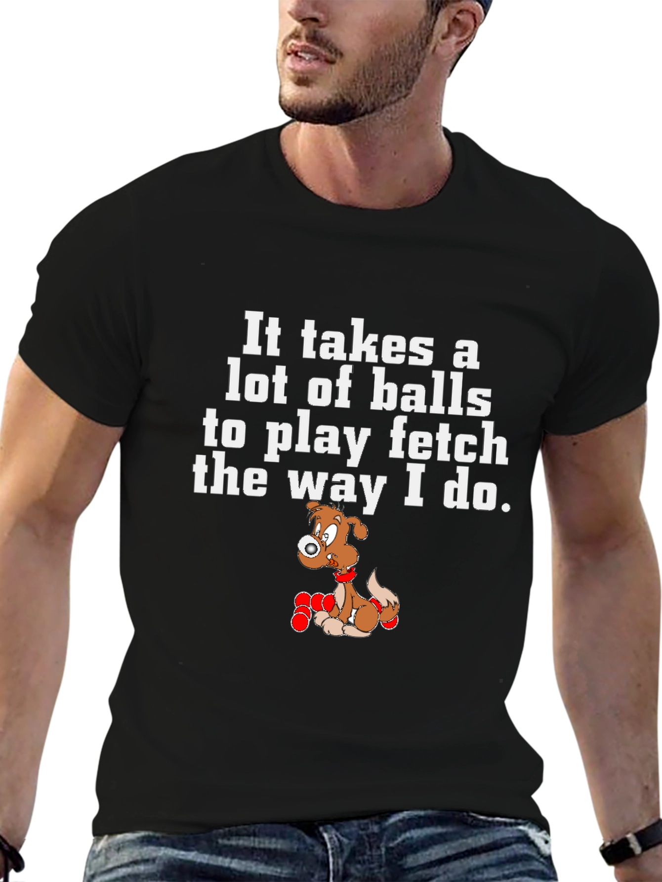 Funny Dog Fetch Balls T-Shirt