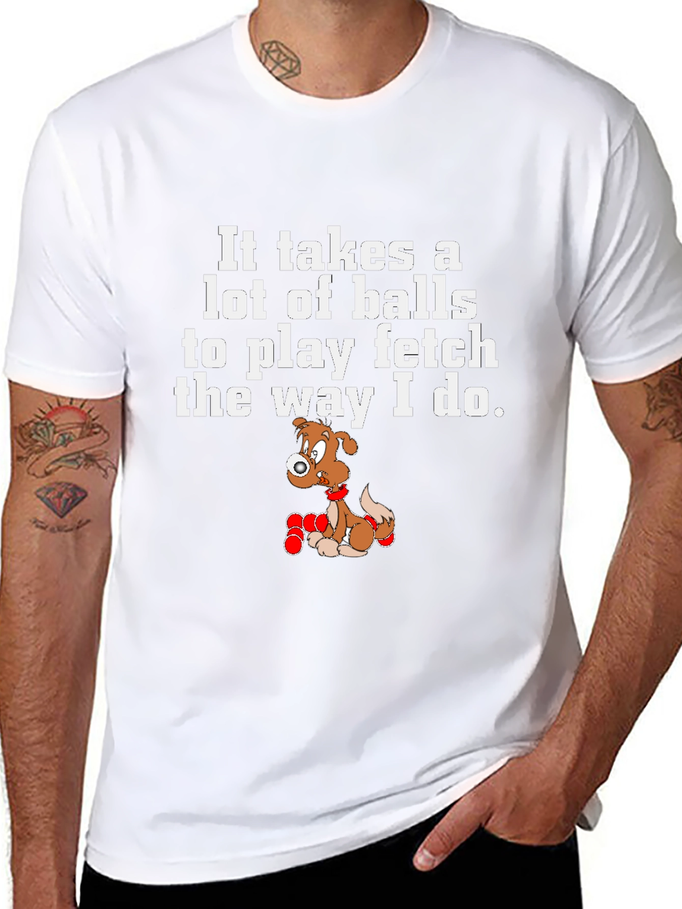 Funny Dog Fetch Balls T-Shirt