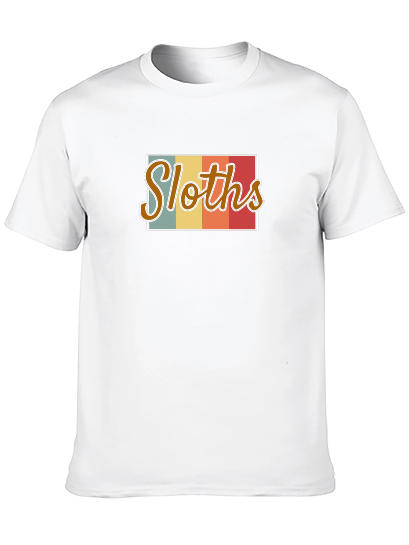 Retro Sloths Graphic Tee - Mens Black T-Shirt