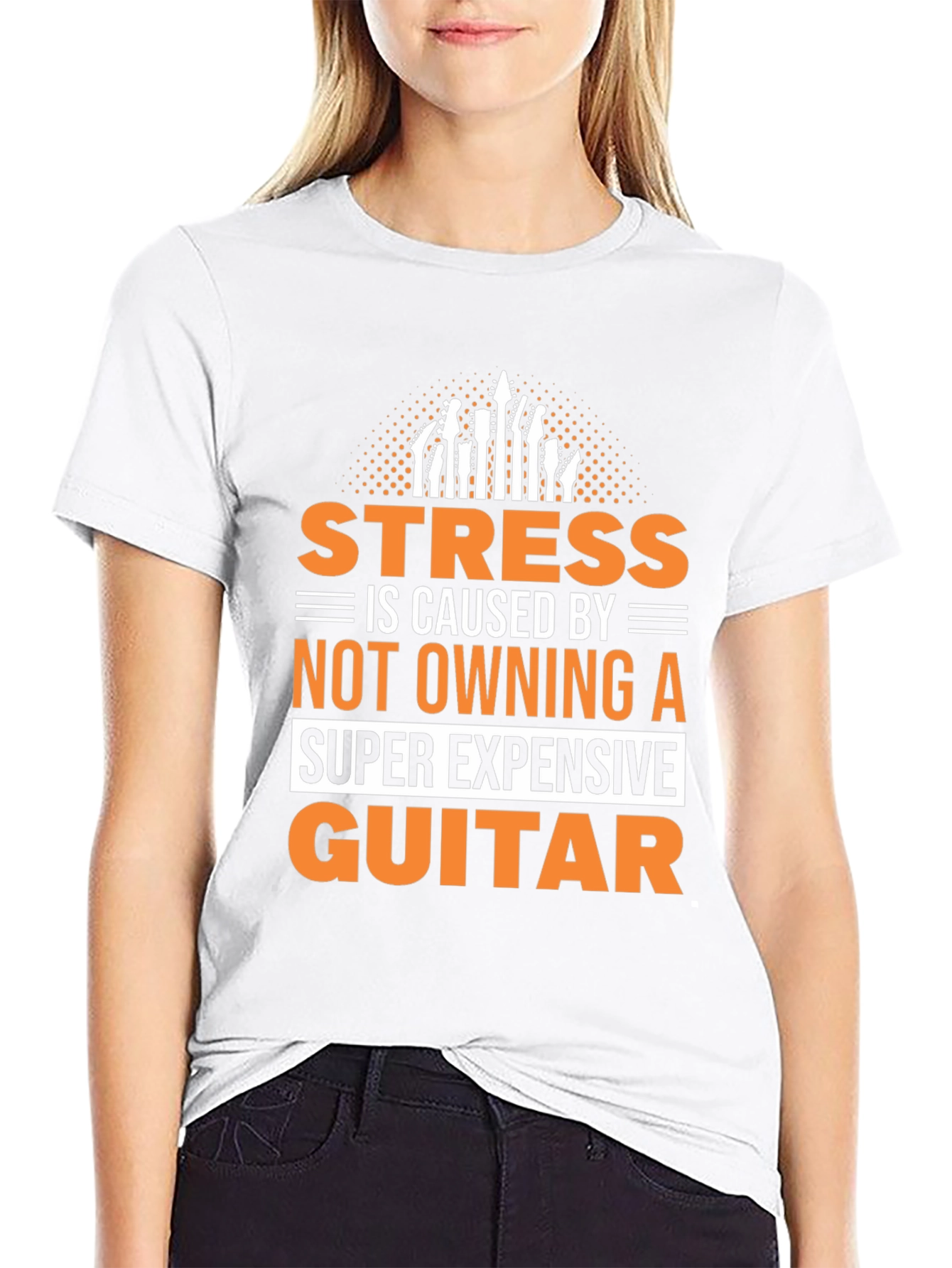 Stress Guitar T-Shirt - Funny Musician Tee