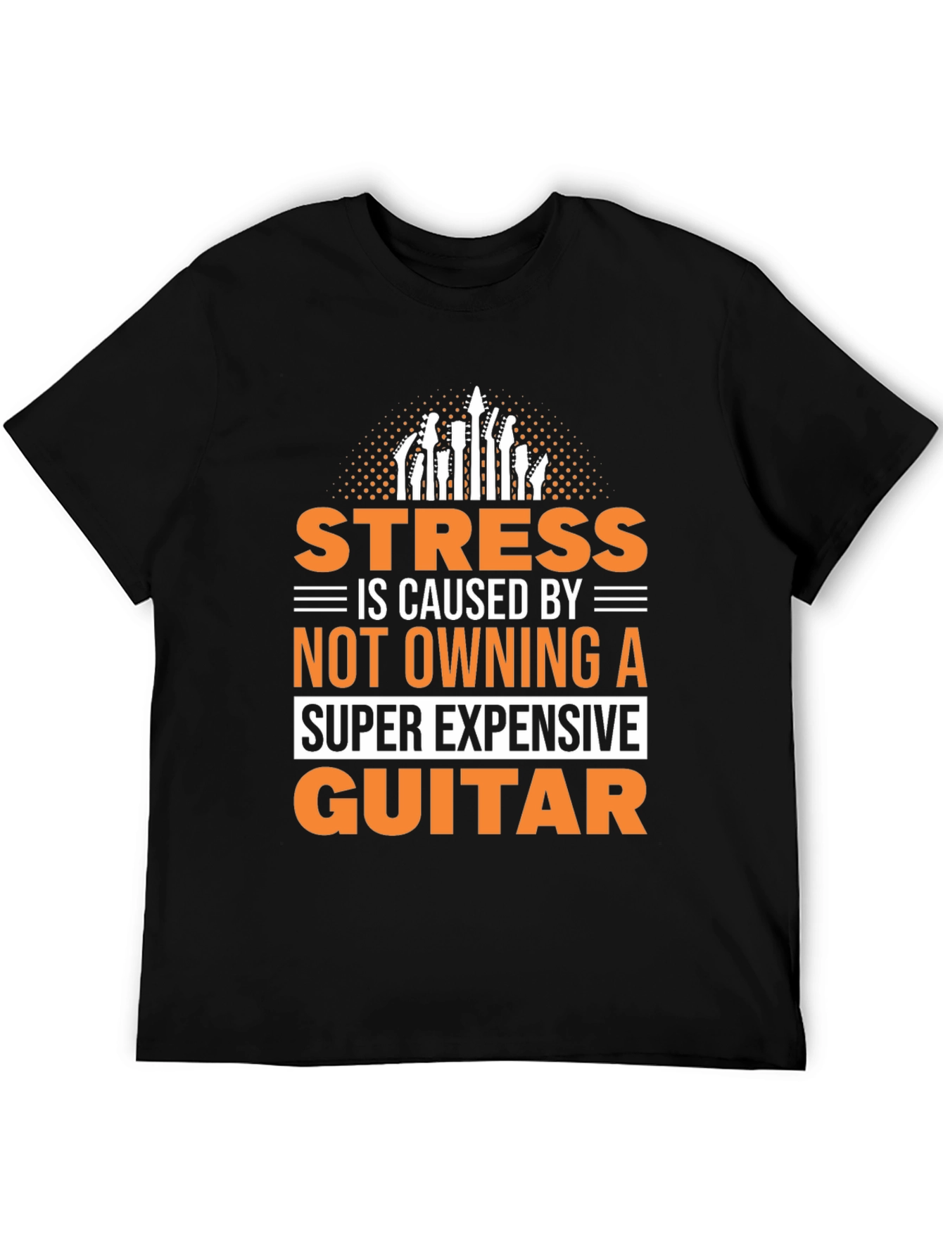 Stress Guitar T-Shirt - Funny Musician Tee