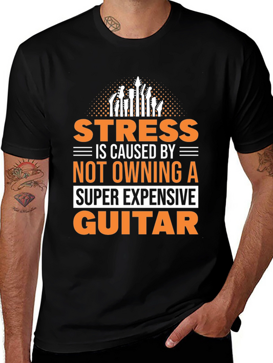 Stress Guitar T-Shirt - Funny Musician Tee