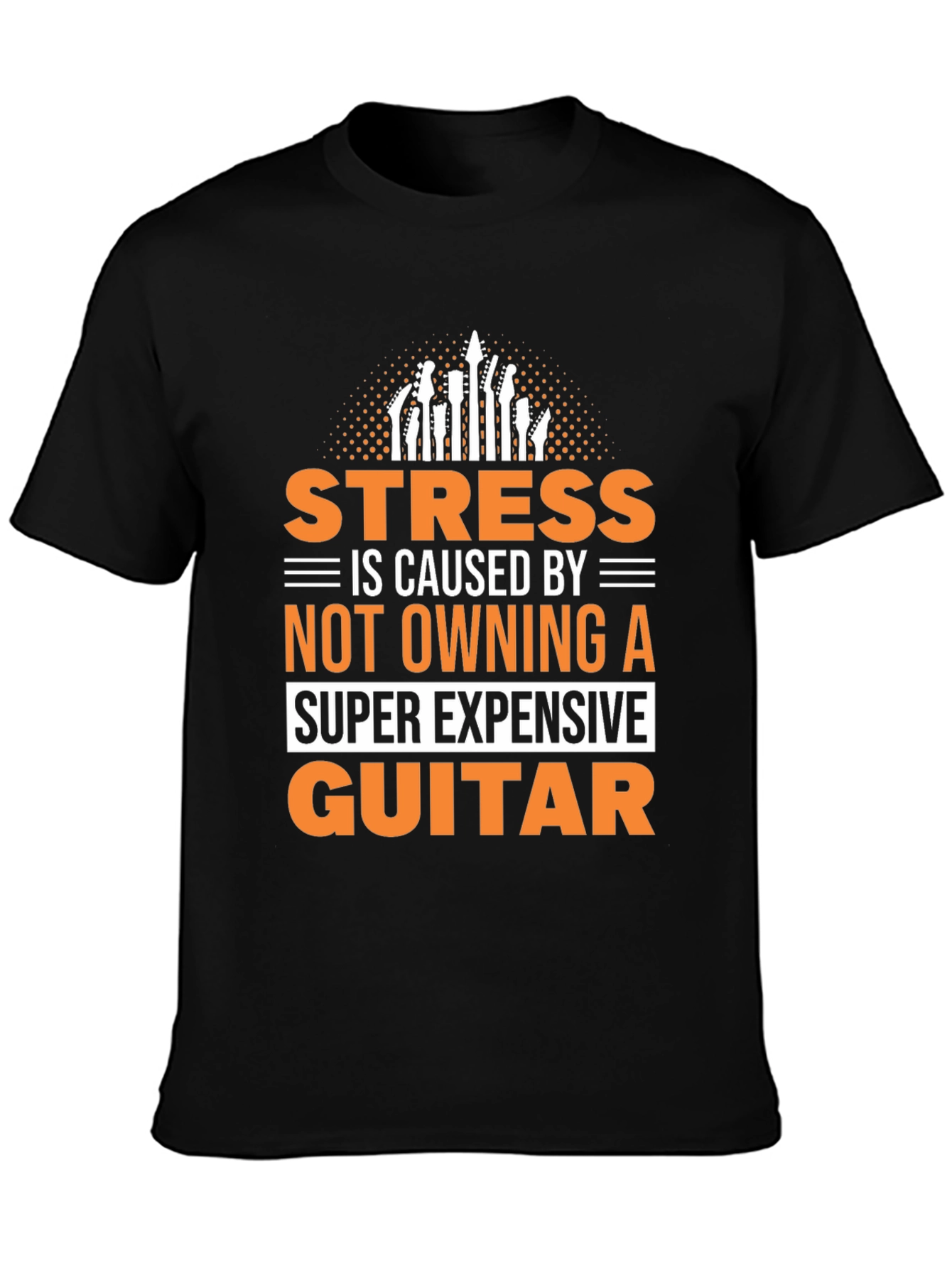 Stress Guitar T-Shirt - Funny Musician Tee