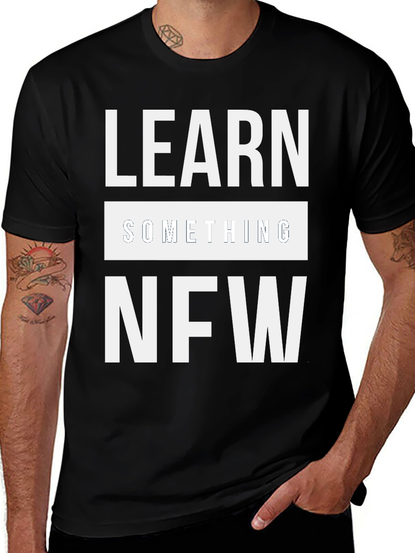 Learn Something New T-Shirt - Black