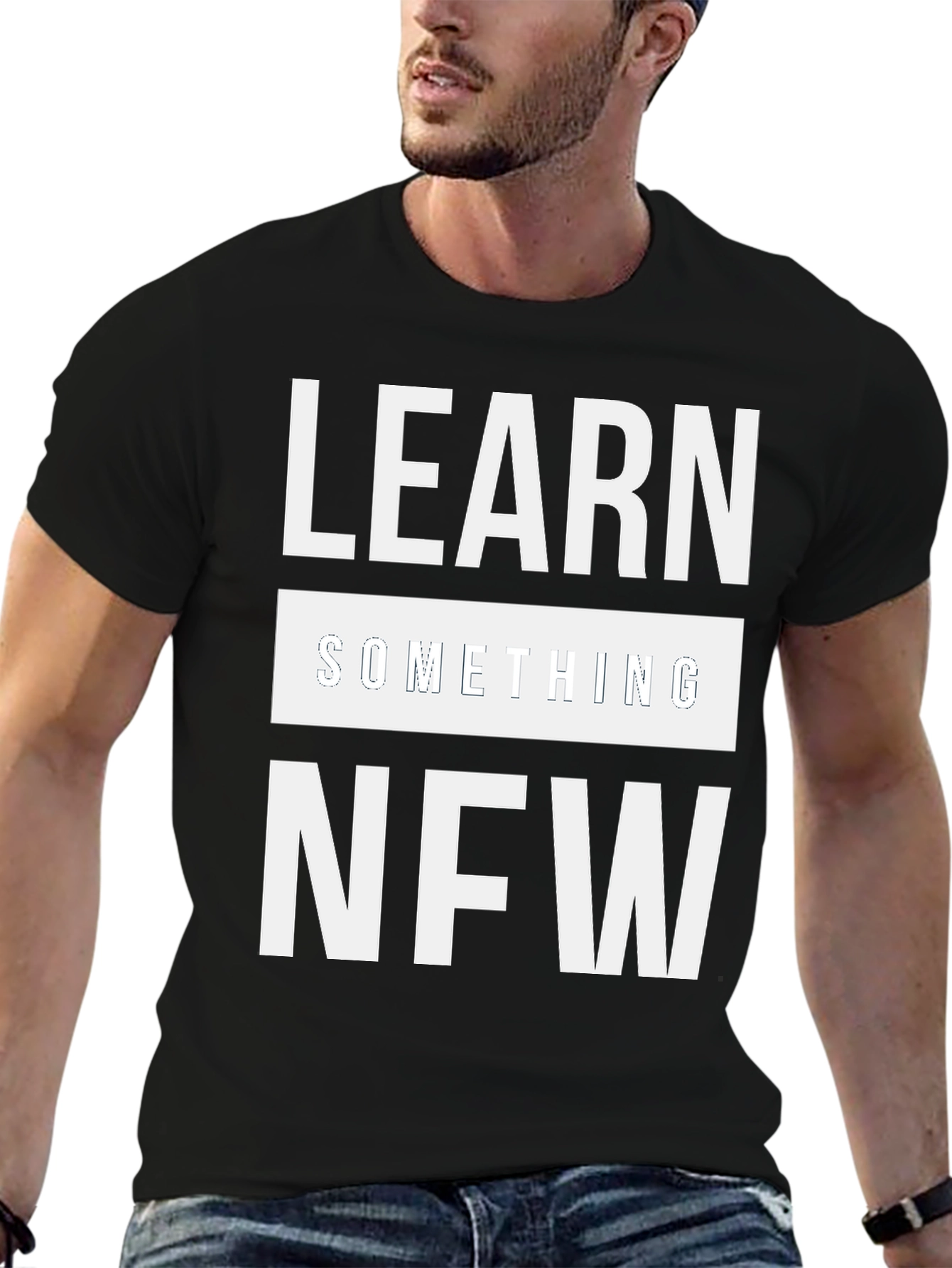 Learn Something New T-Shirt - Black