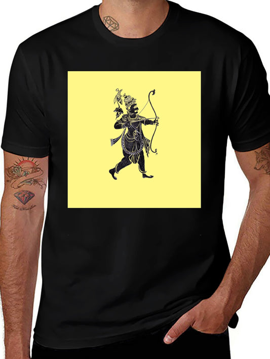 Archer Graphic Tee - Black Cotton Blend