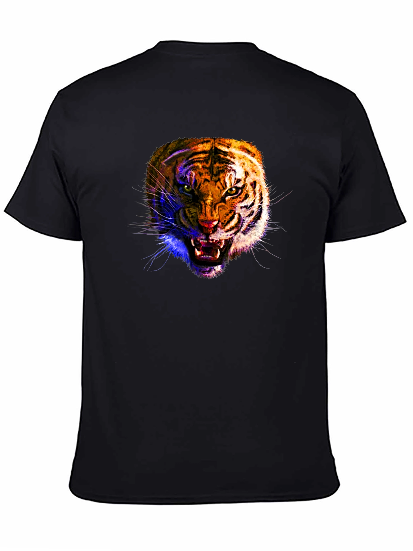 Fierce Tiger Graphic Black T-Shirt