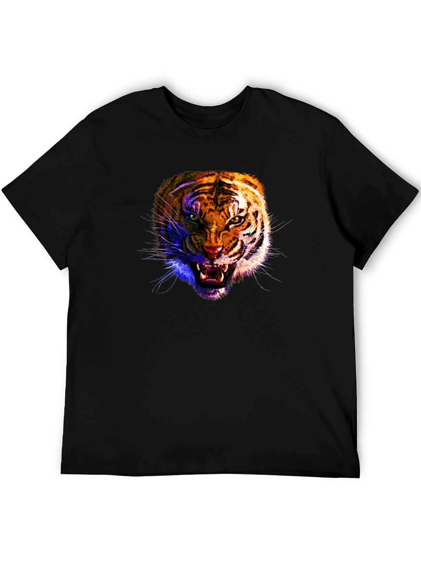 Fierce Tiger Graphic Black T-Shirt