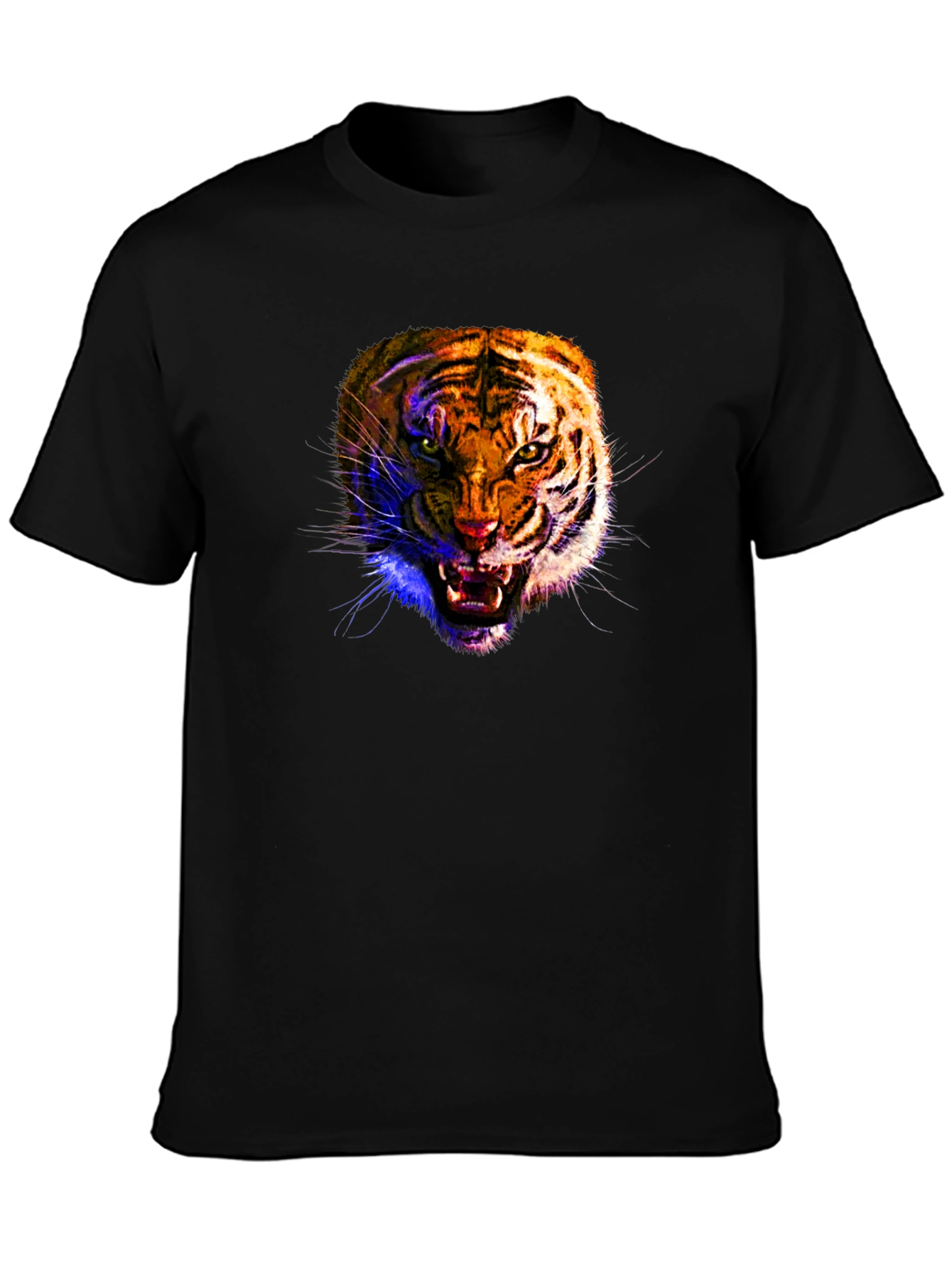Fierce Tiger Graphic Black T-Shirt