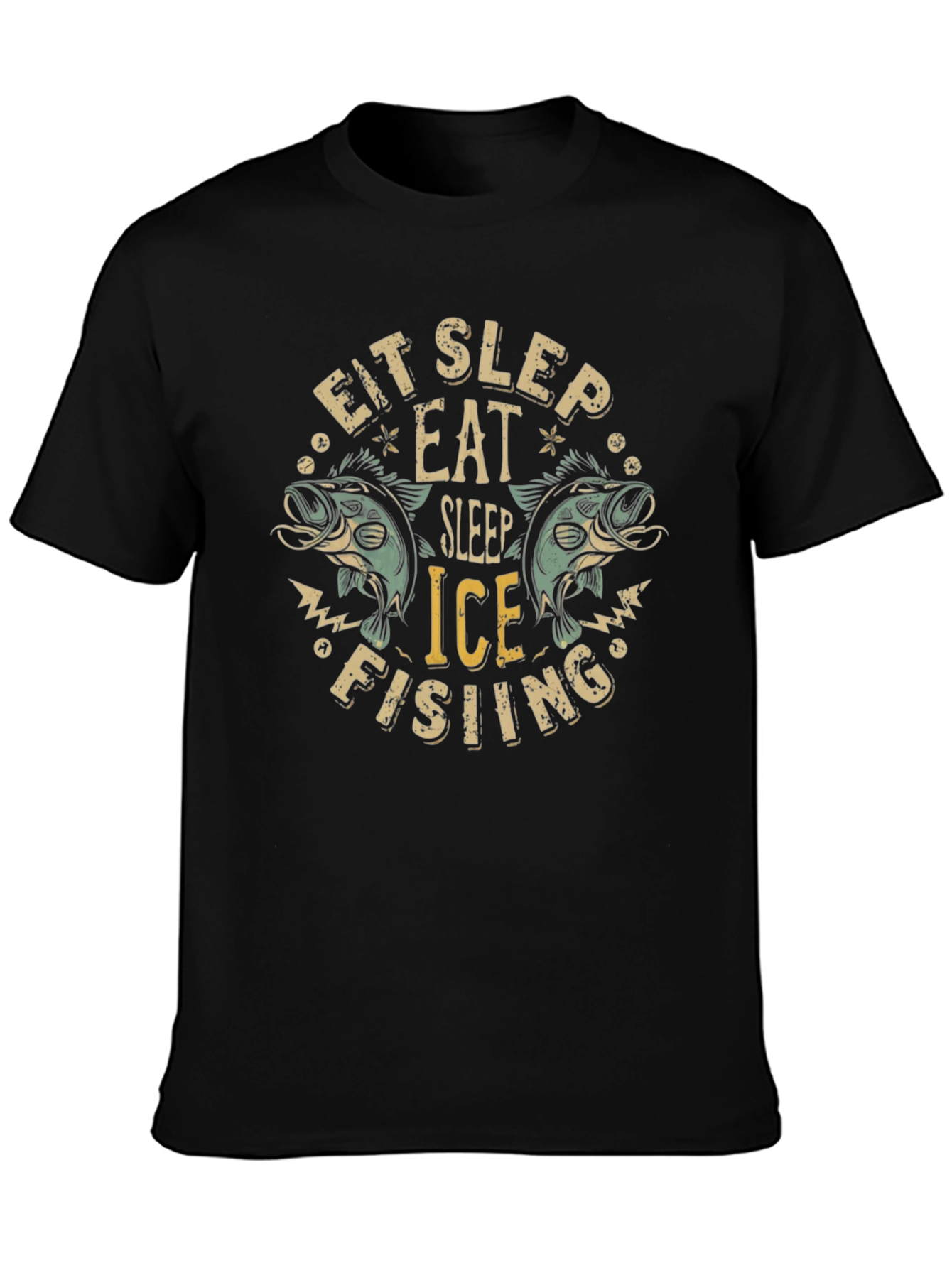 Eat Sleep Ice Fishing Graphic T-Shirt