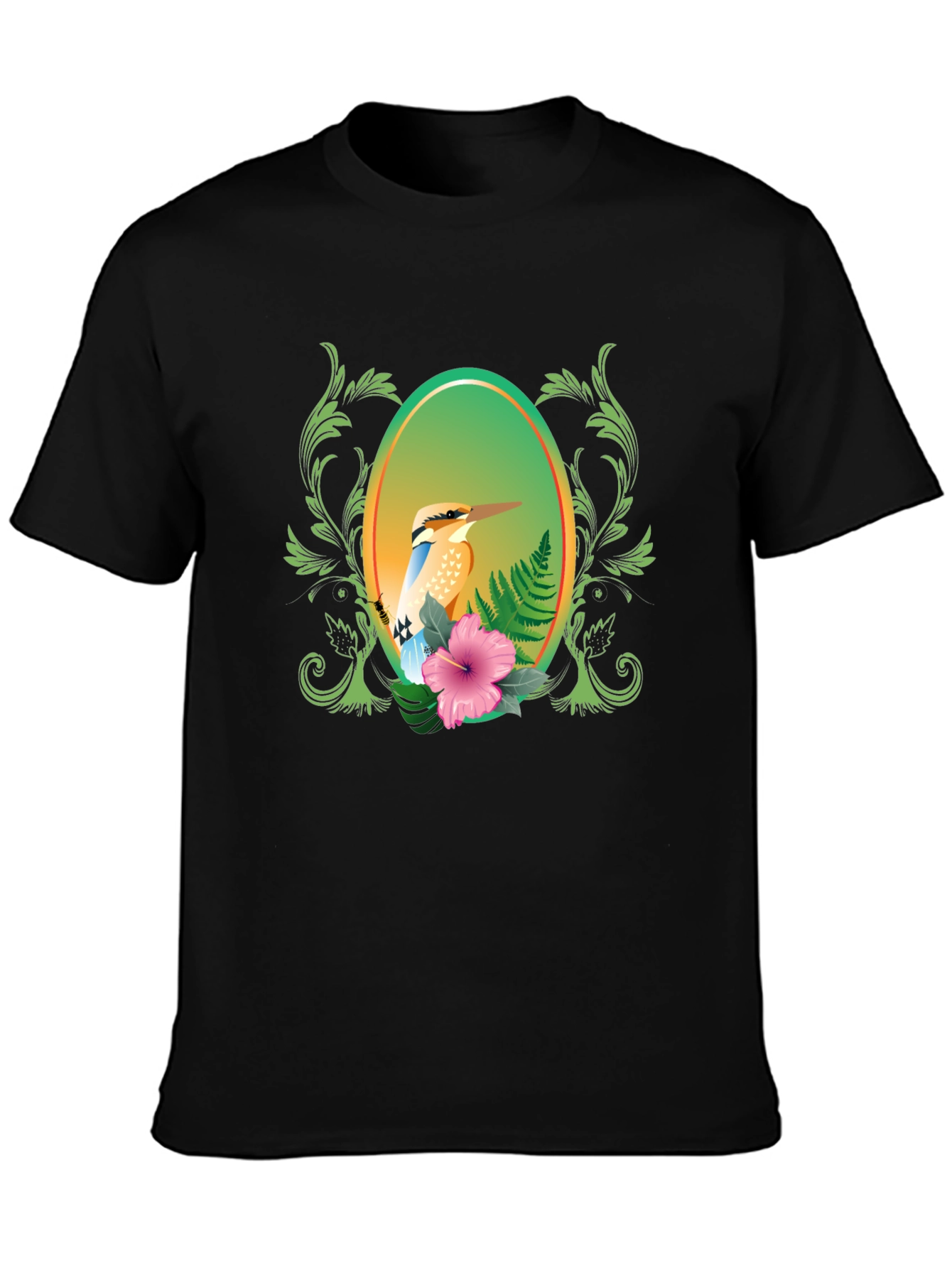 Tropical Bird Floral Graphic Tee