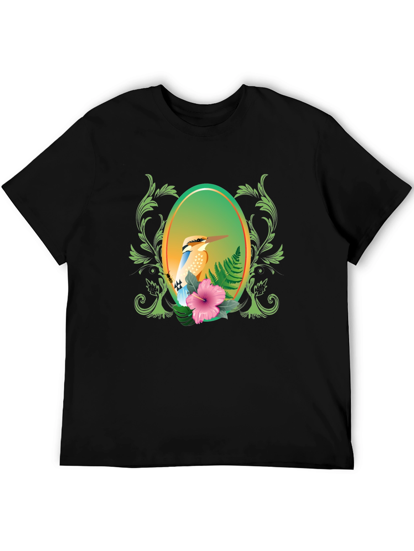 Tropical Bird Floral Graphic Tee