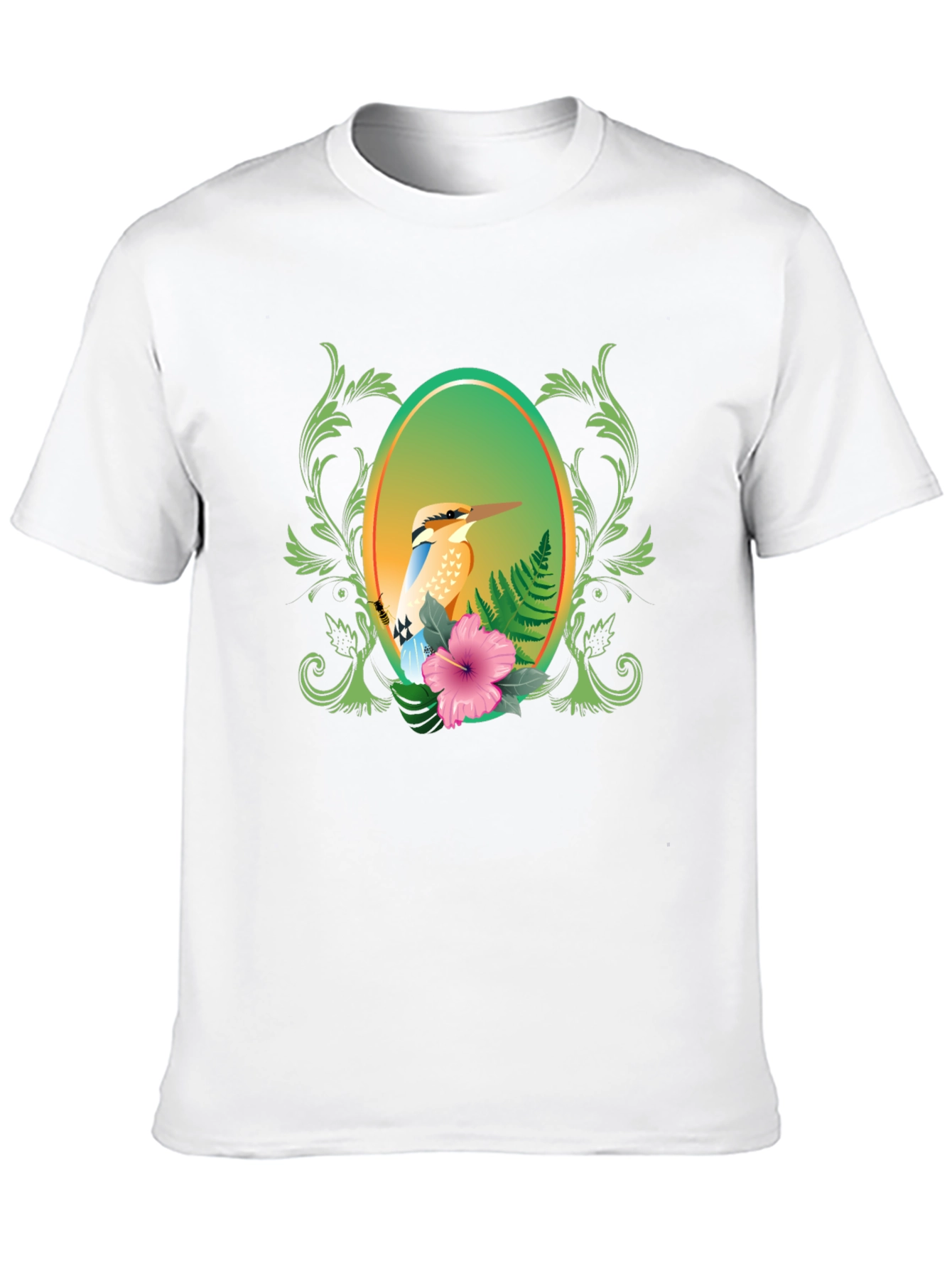 Tropical Bird Floral Graphic Tee