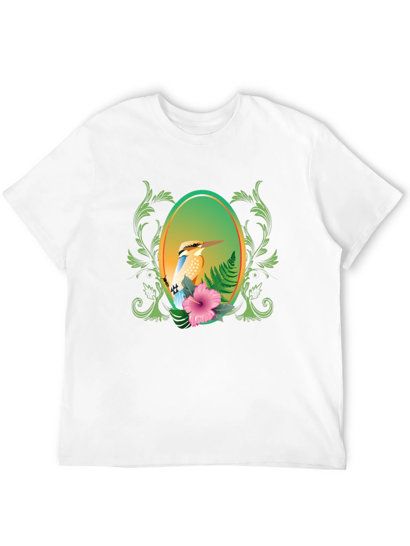Tropical Bird Floral Graphic Tee
