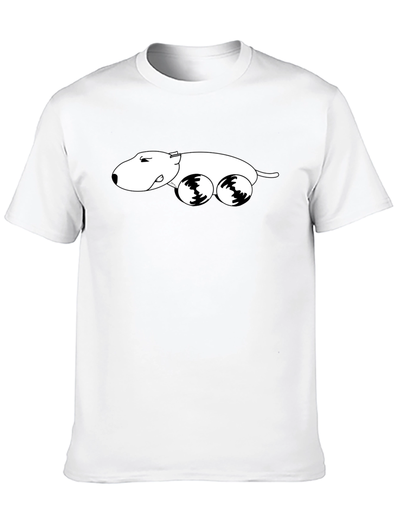 Cool Cartoon Dog Rolling T-Shirt