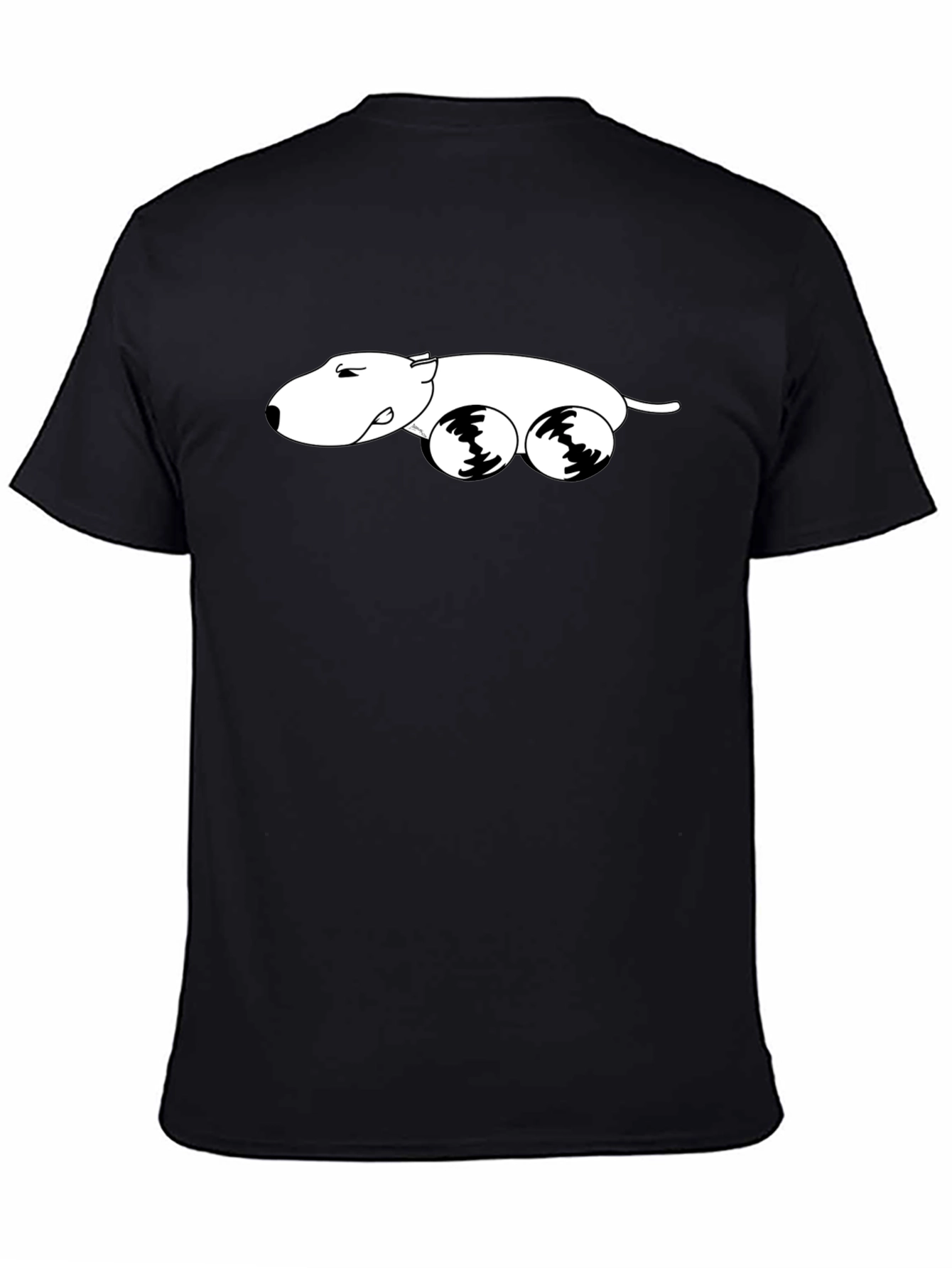Cool Cartoon Dog Rolling T-Shirt