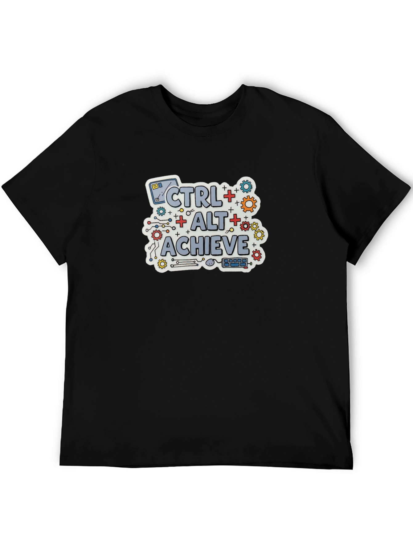 CTRL + ALT + ACHIEVE Black T-Shirt
