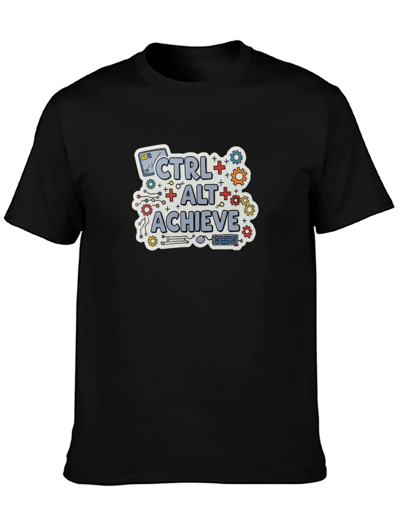 CTRL + ALT + ACHIEVE Black T-Shirt