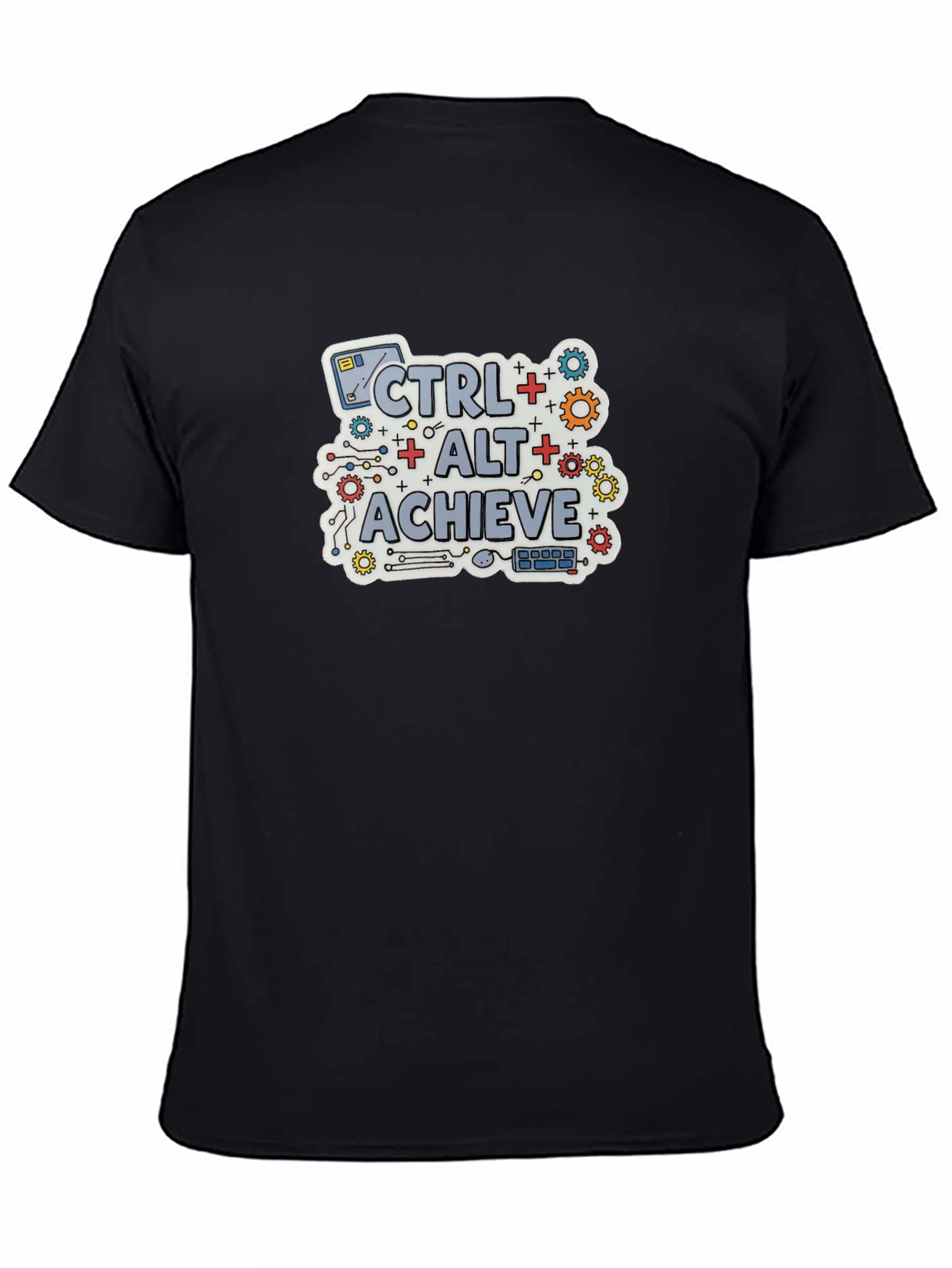 CTRL + ALT + ACHIEVE Black T-Shirt