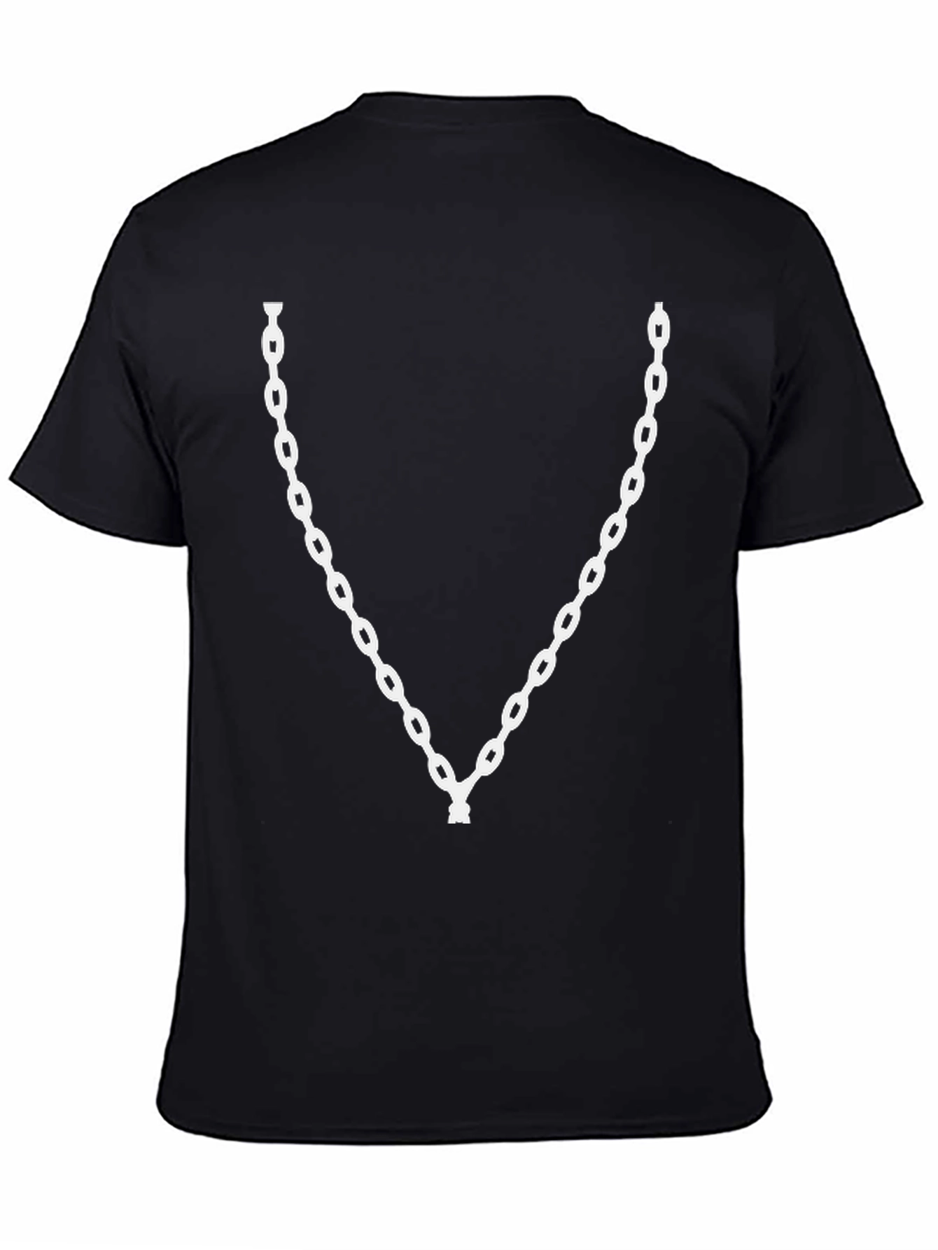 Chain Graphic Tee - Black Crew Neck