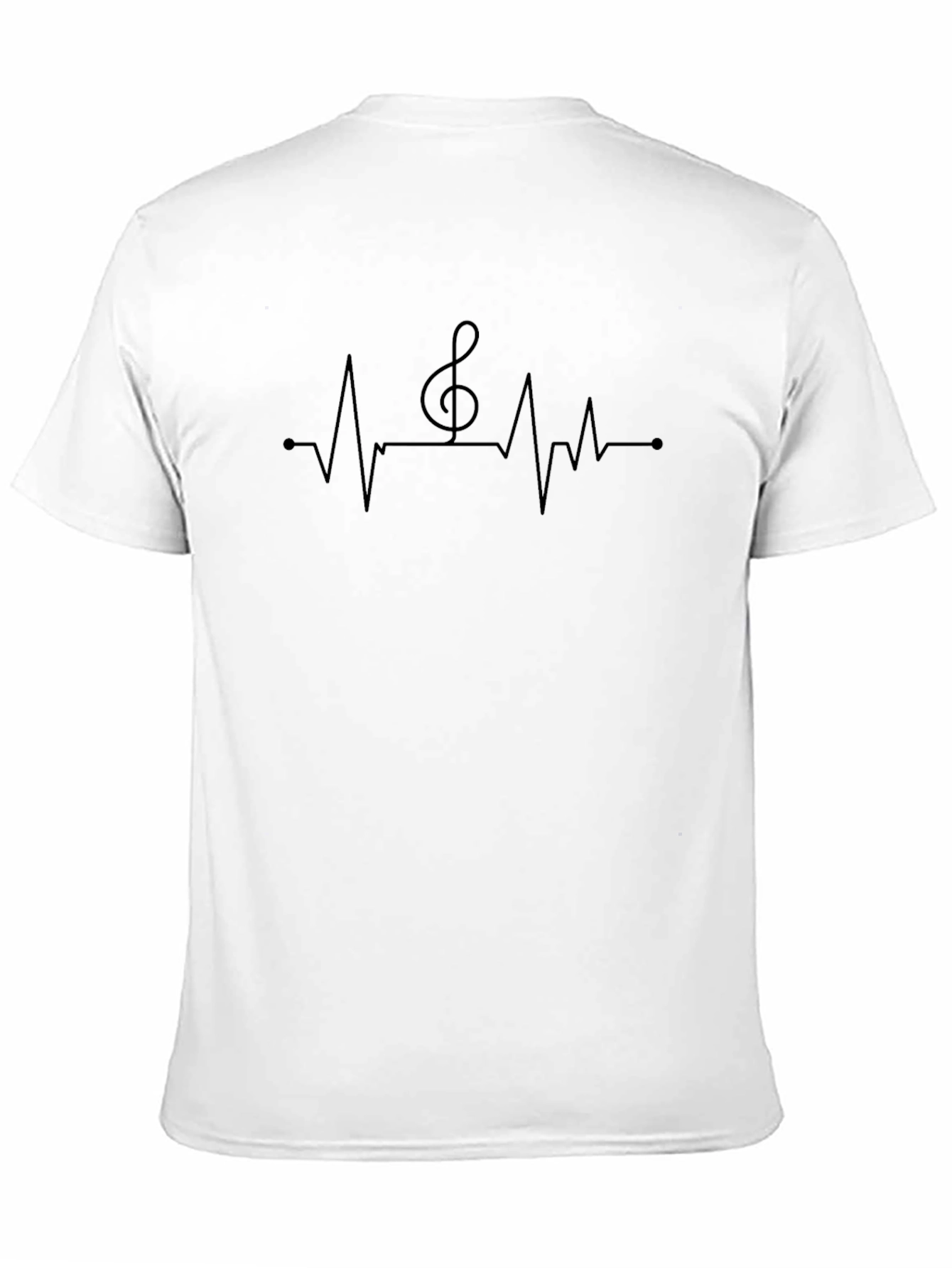 Music Heartbeat T-Shirt - Black Unique Design