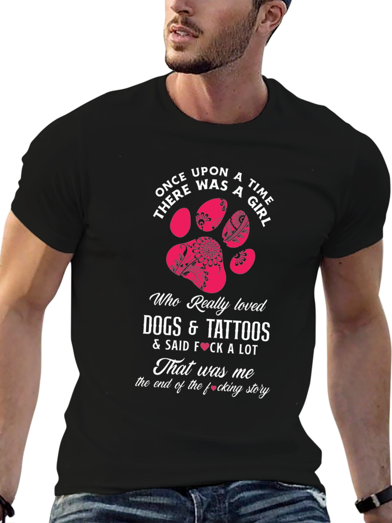 Dogs Tattoos & Girls Graphic T-Shirt
